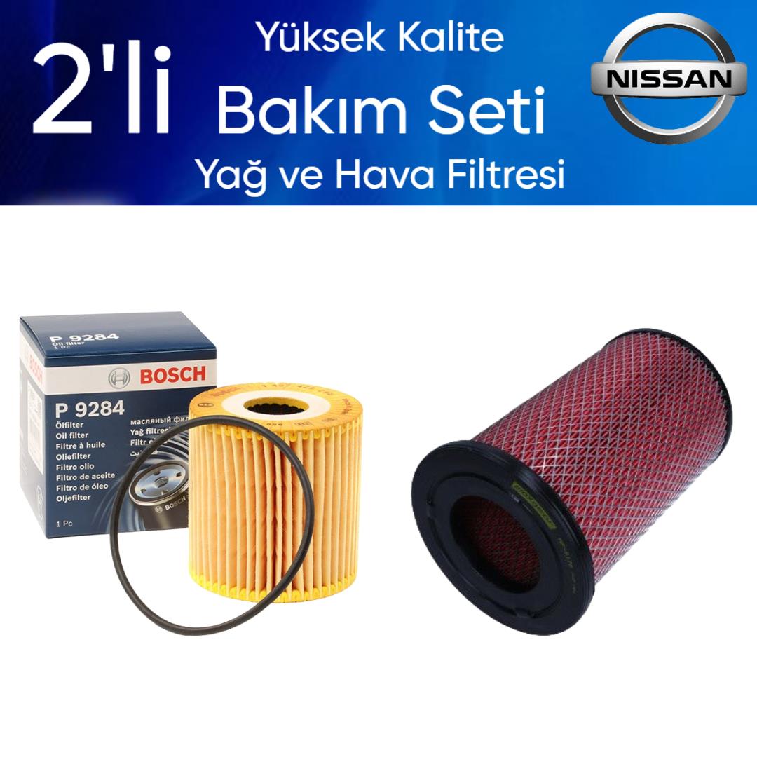 Skystar ND22 2003-2012 YD25 Dizel- Bosch 2'li Bakım Seti Yağ-Hava Filtresi