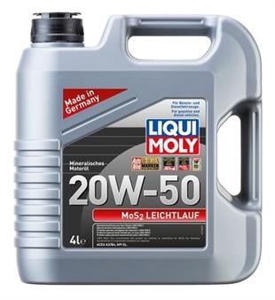 LIQUI MOLY 20W50 Mineral Motor Yağı MoS2'li LEICHTLAUF 4 Litre