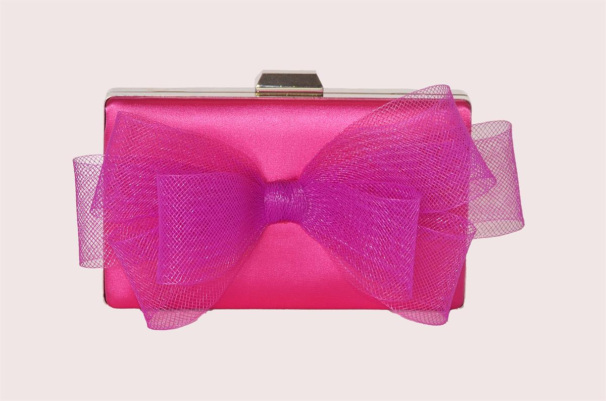 Pembe Tüllü Fiyonk Çanta