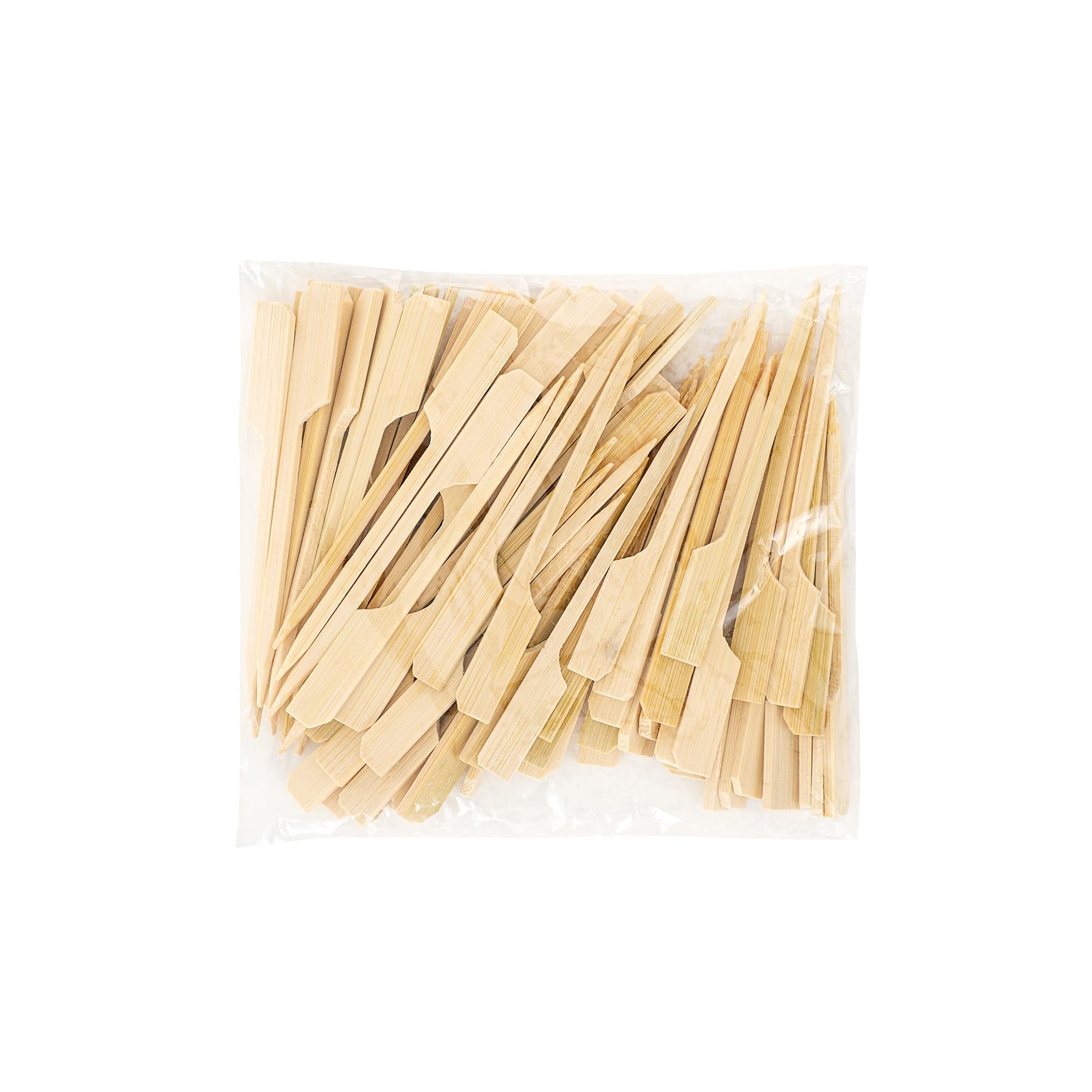 100 Adet Bambu Tutacaklı Kürek Kürdan, Kokteyller, Başlangıçlar, Meyve, Sandviç, Izgara, Ve Atıştırmalıklar İçin 9cm Kürdan 