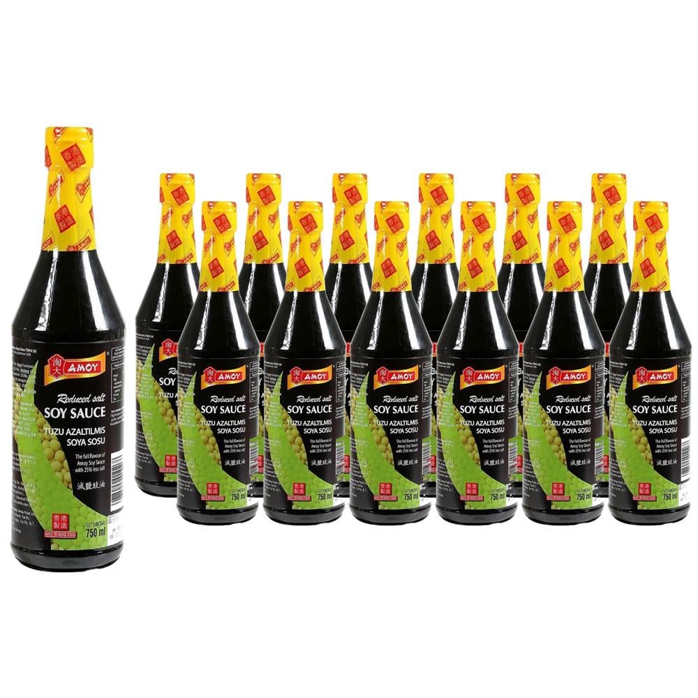 Amoy Tuzu Azaltılmış Soya Sosu Sauce 750 ml (900 Gr) x12 Adet