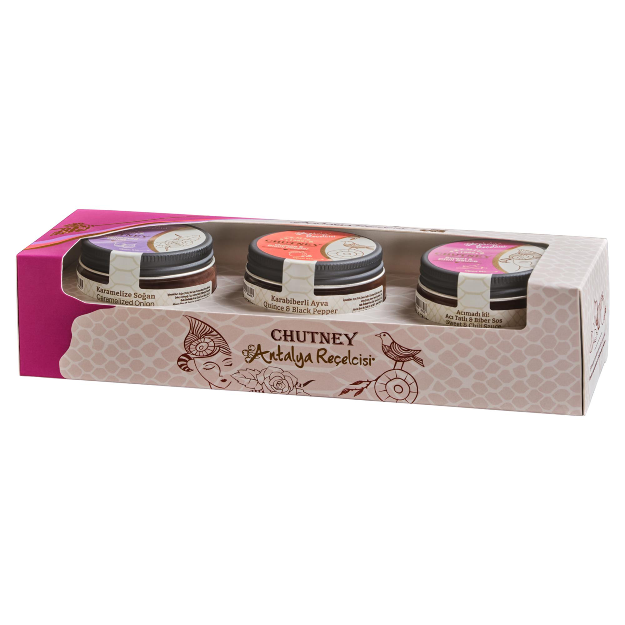 Antalya Reçelcisi Chutney Eşlikçileri Gurme Set (50 g x 3)