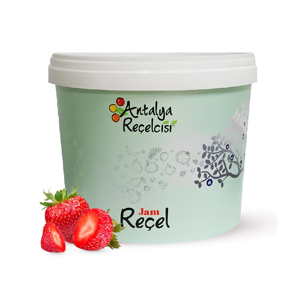 Antalya Reçelcisi Çilek Reçeli 5 kg Plastik Kova