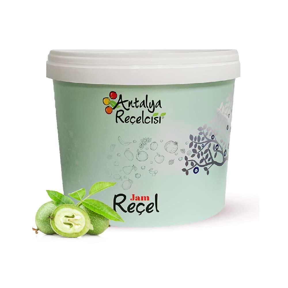 Antalya Reçelcisi Yeşil Ceviz Reçeli 5 kg Plastik Kova