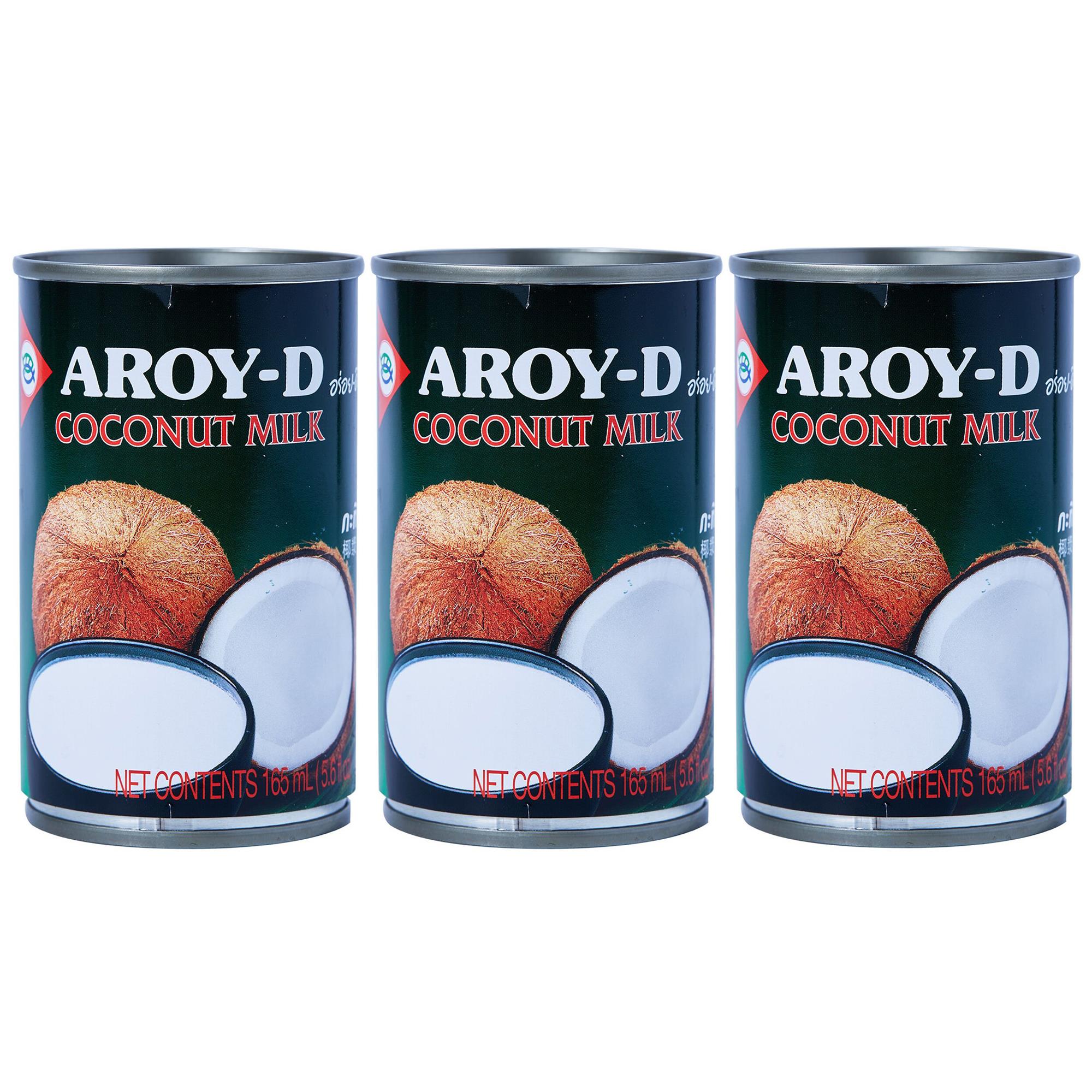 AROY-D Hindistan Cevizi Sütü | Tatlılar, Çorbalar, Smoothie'ler ve Kokteyller İçin İdeal | 165 ml x 3 Adet
