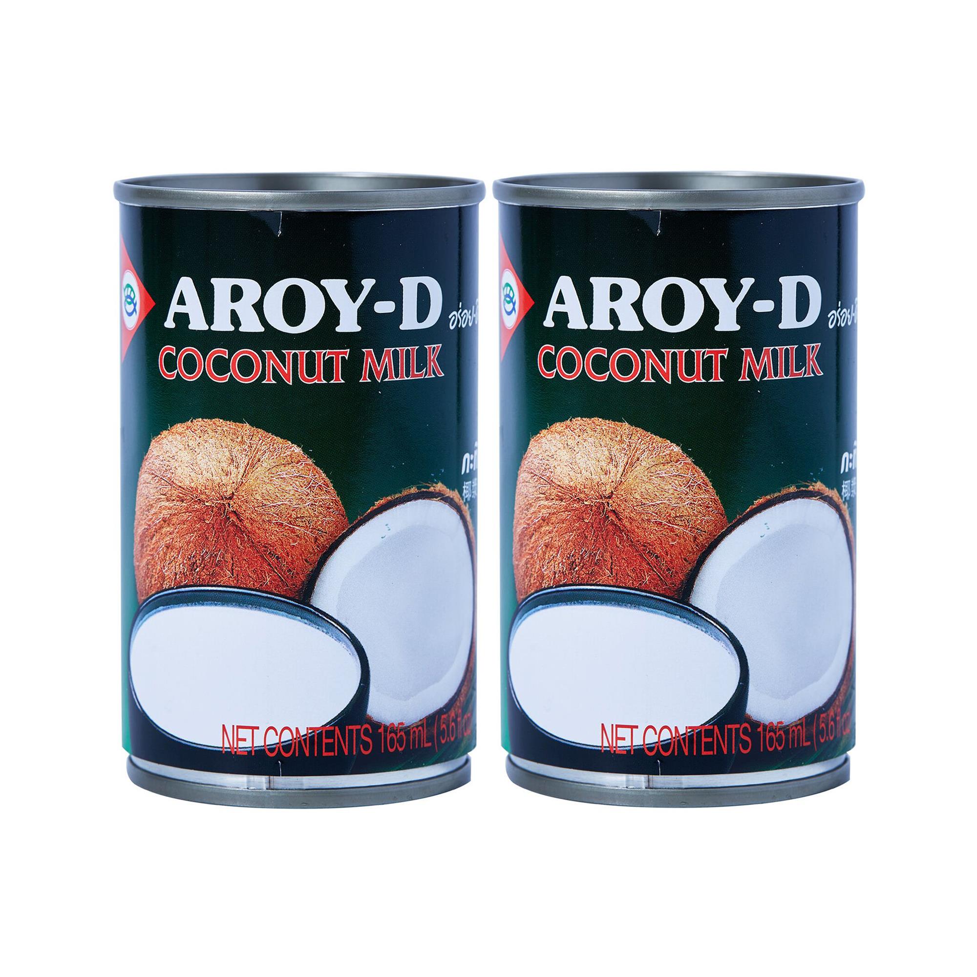 AROY-D Hindistan Cevizi Sütü | Tatlılar, Çorbalar, Smoothie'ler ve Kokteyller İçin İdeal | 165 ml x 2 Adet