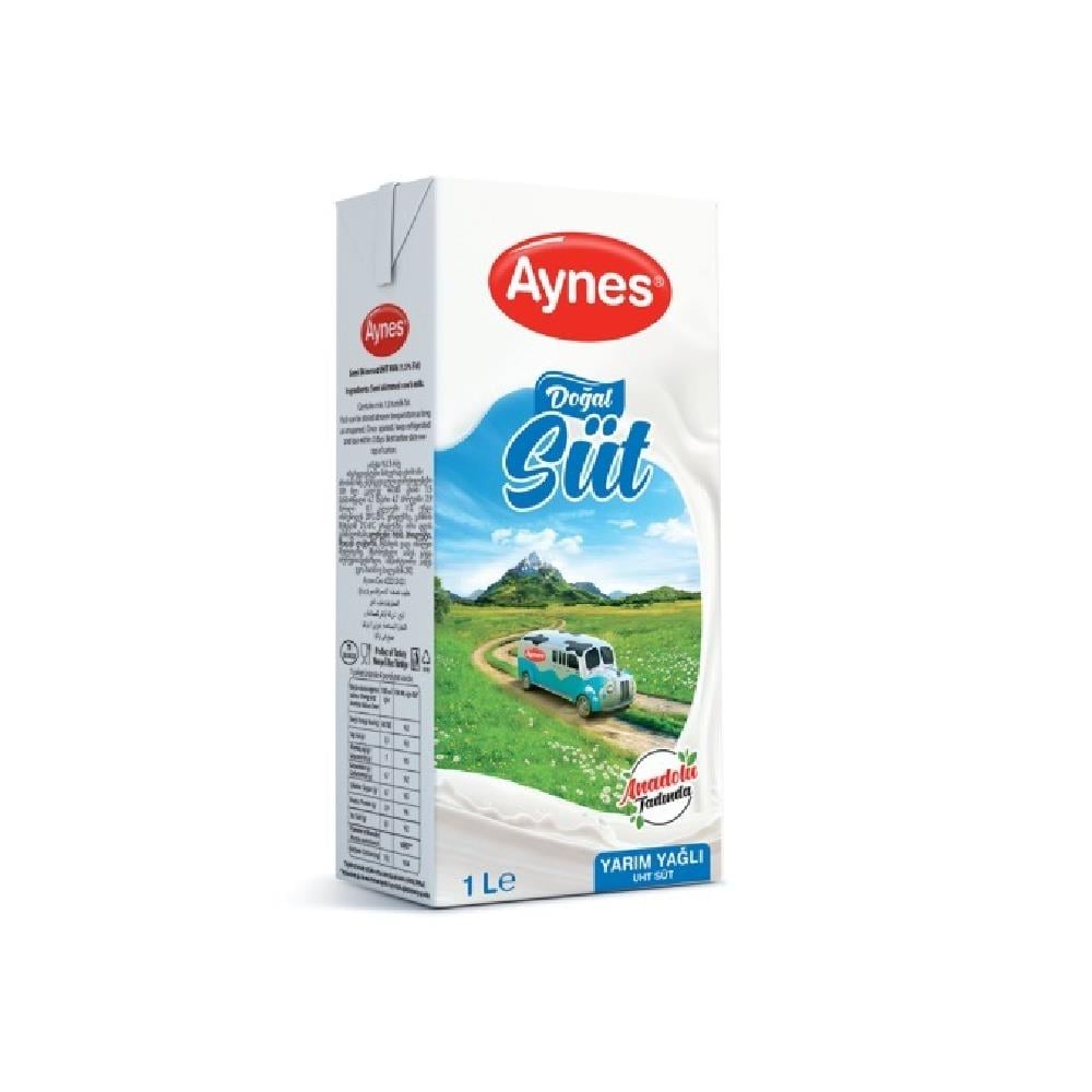 Aynes Yarım Yağlı Uht Süt 1Lt.