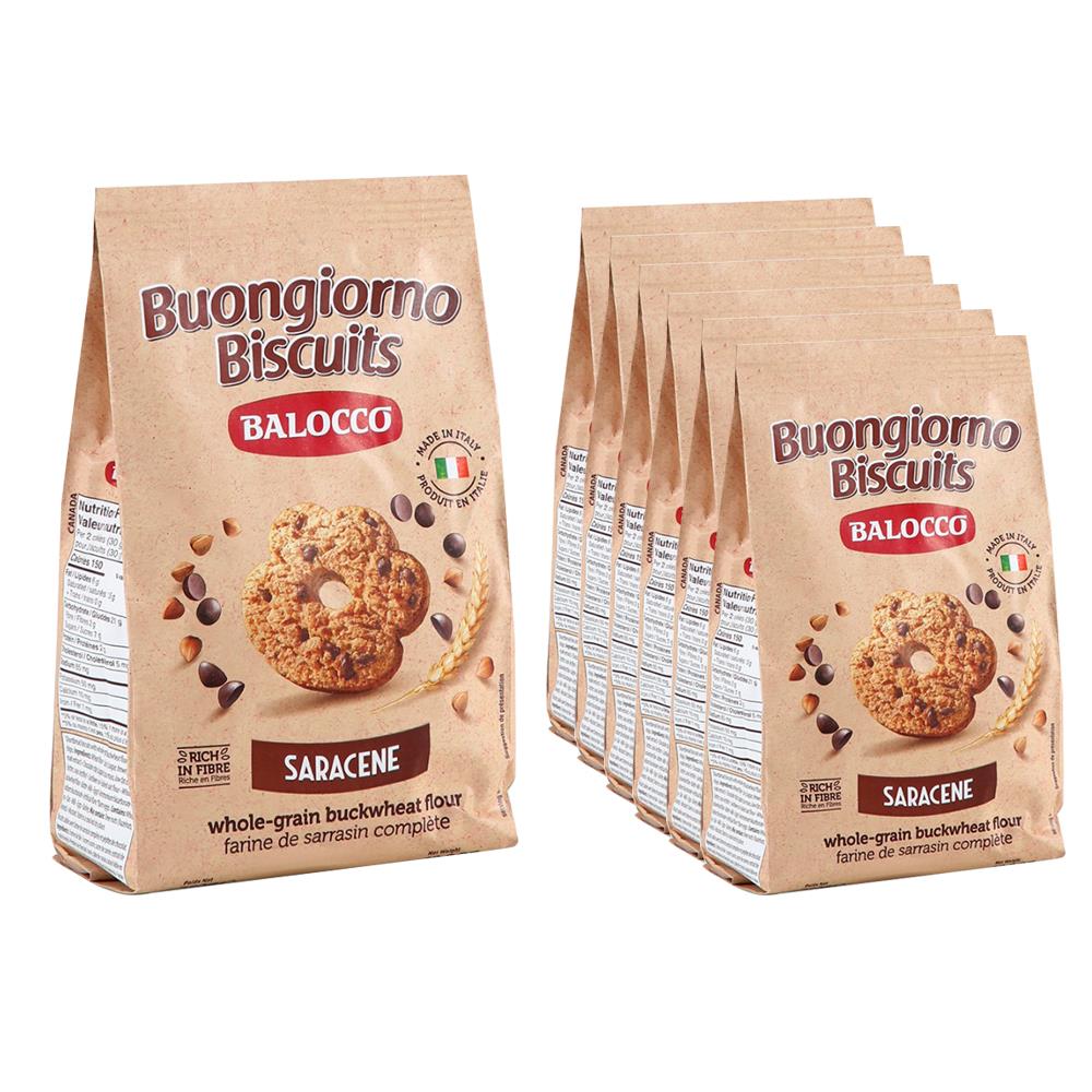 Balocco Saracene Karabuğdaylı Parça Çikolatalı Bisküvi 350g x 6 Adet
