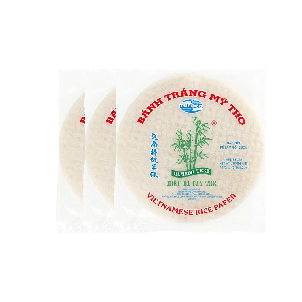 Bamboo Tree Tufoco Glutensiz Pirinç Yufkası (Pirinç Kağıdı) 22cm 340g x 3 Adet