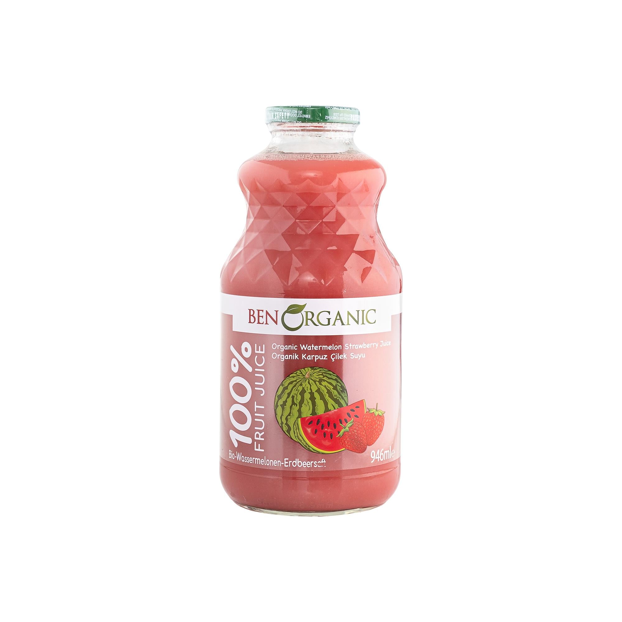 BENORGANIC Organik Karpuz Çilek Suyu 946 ml