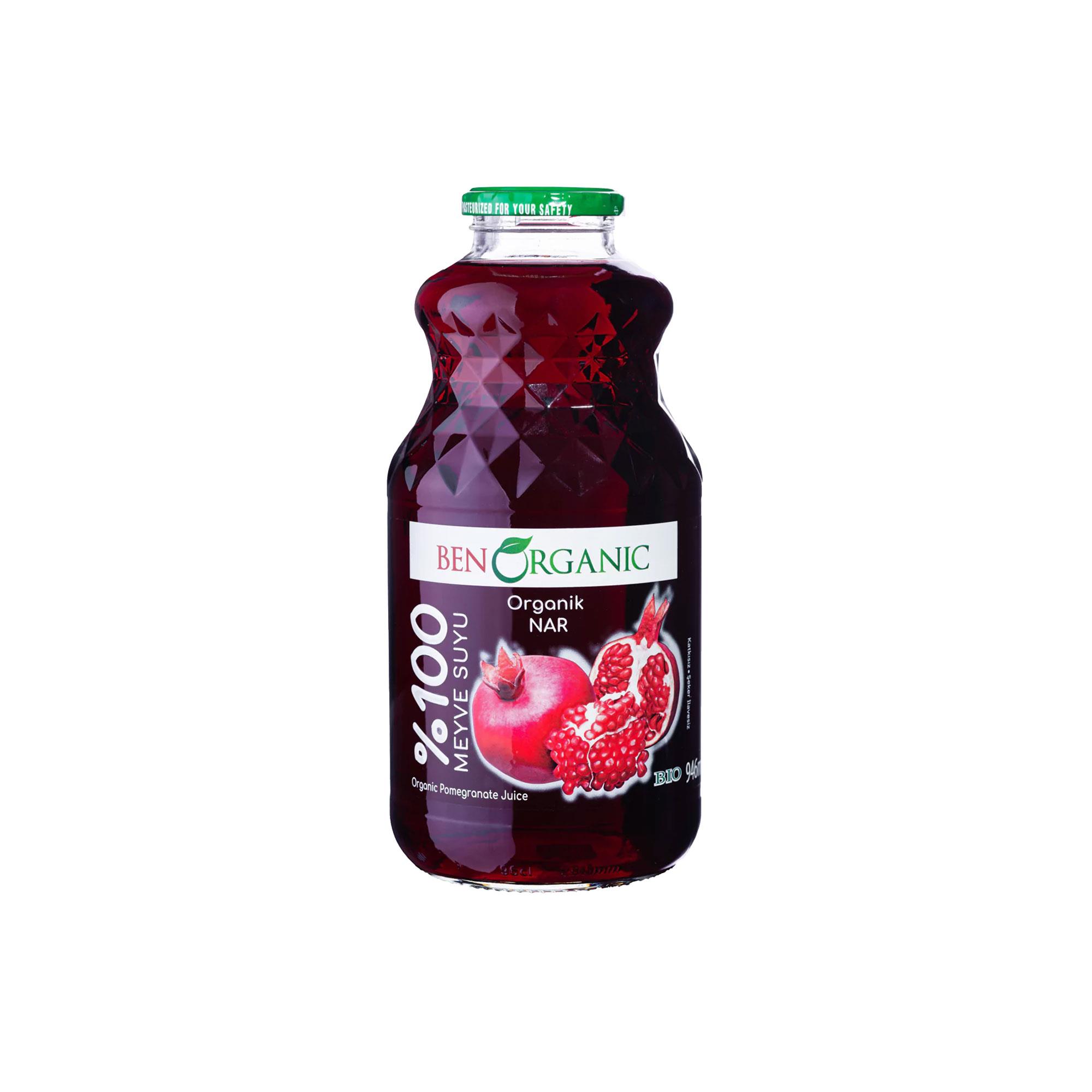 BENORGANIC Organik Nar Suyu 946 ml Cam Şişe