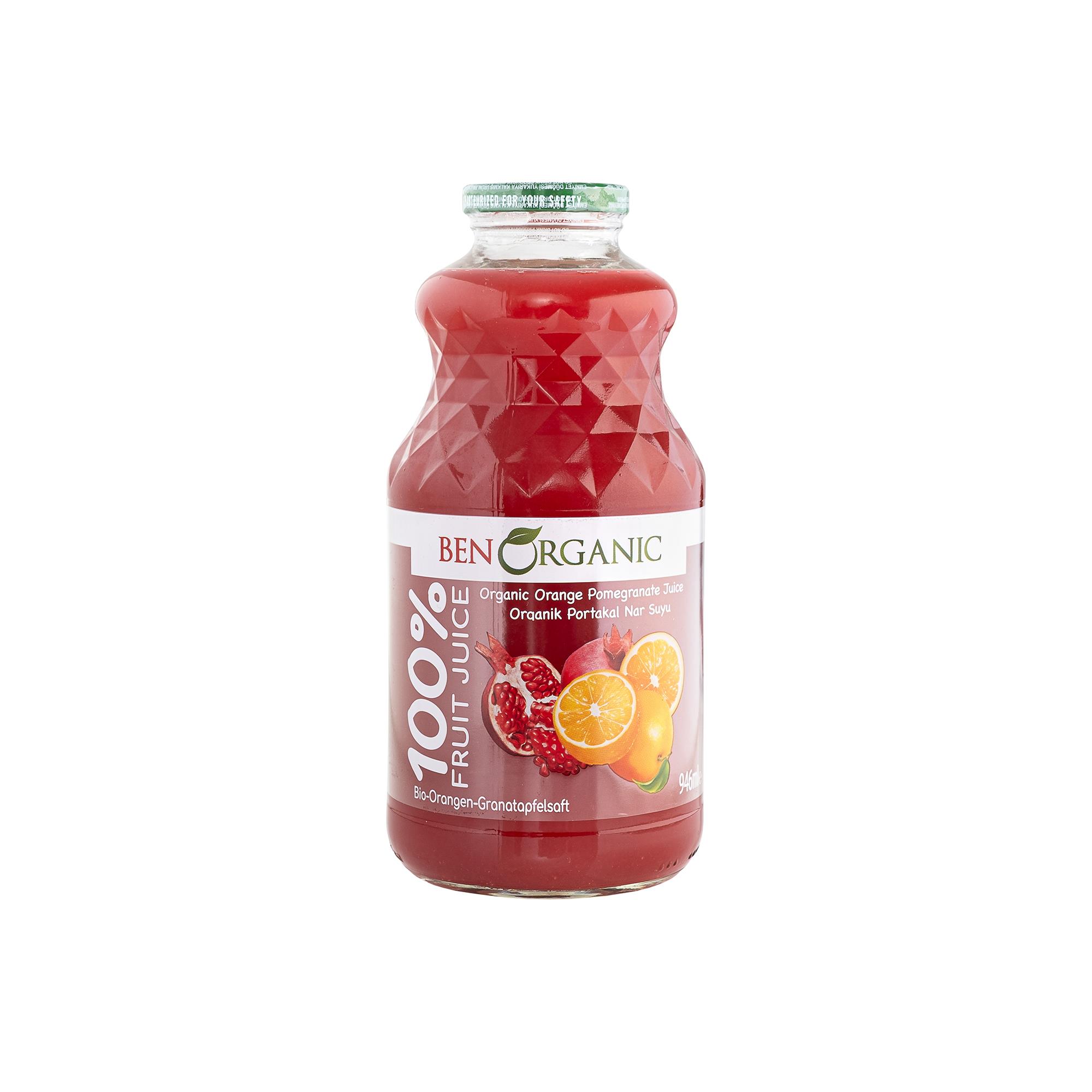 BENORGANIC Organik Portakal Nar Suyu 946 ml 