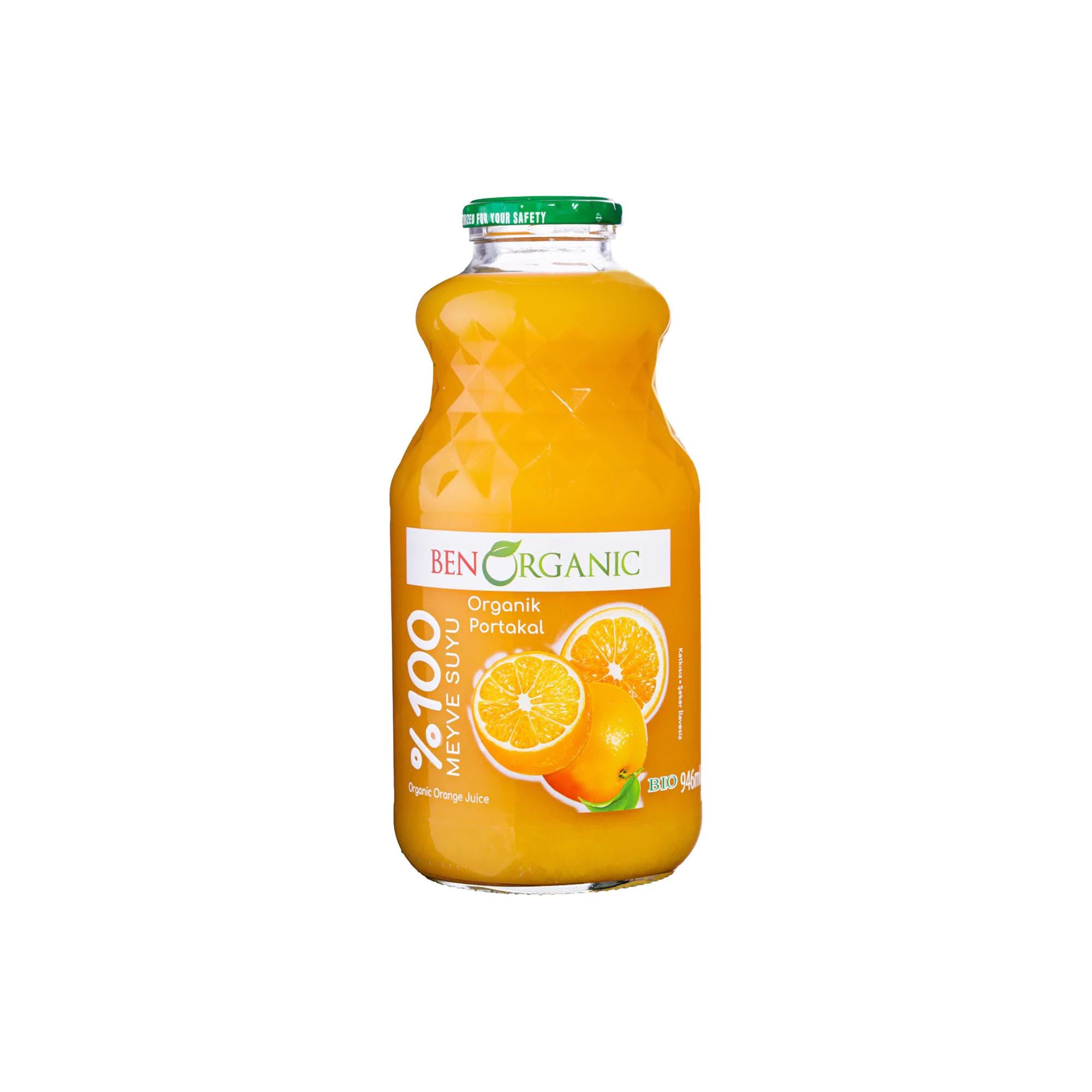 BENORGANIC Organik Portakal Suyu 946 ml Cam Şişe