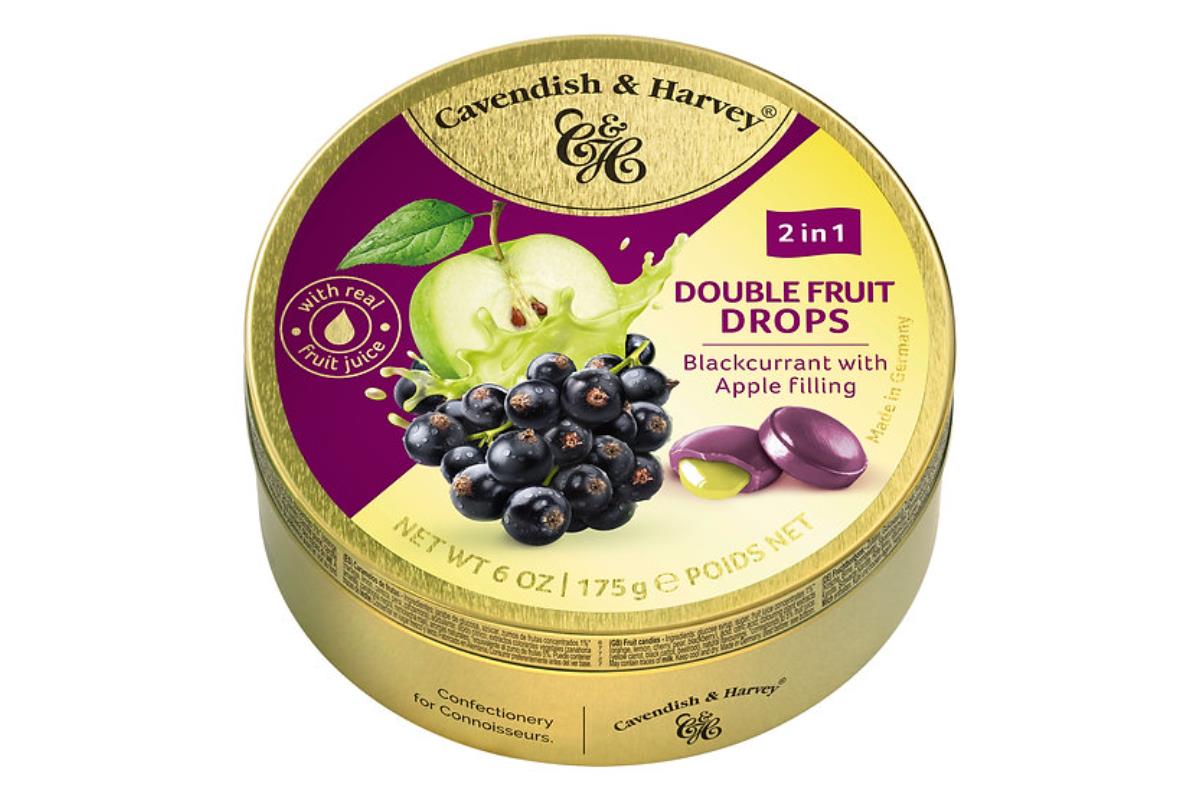 Cavendish & Harvey Double Fruit Blackcurrant With Apple Drops 175g
