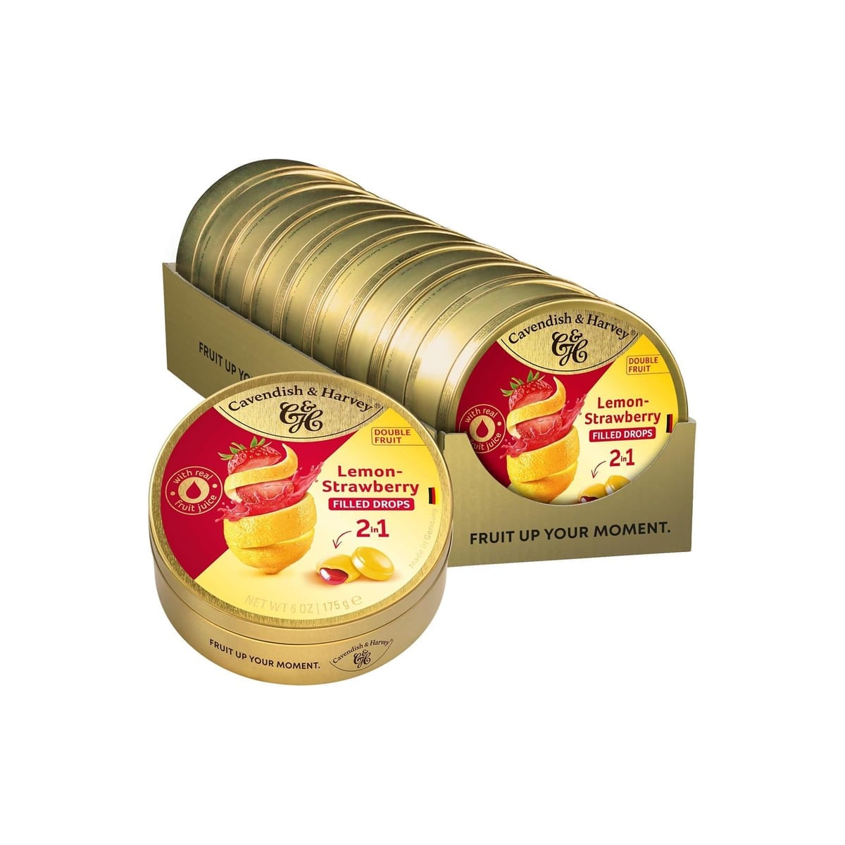 Cavendish & Harvey Lemon-Strawberry Dolgulu Sert Şekerleme 175 g x 9 Adet (Kutu)
