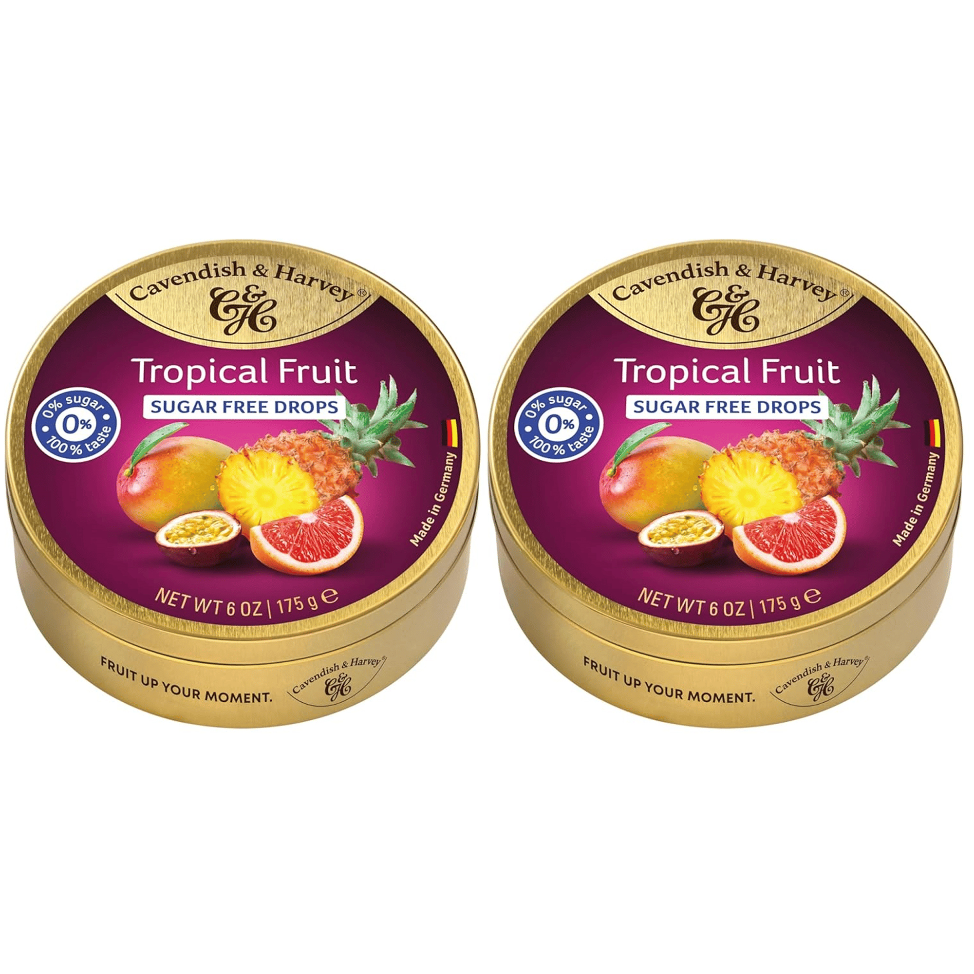 Cavendish & Harvey Sugar Free Şekersiz Tropikal Meyve Aromalı Sert Şekerleme 175 g x 2 Adet