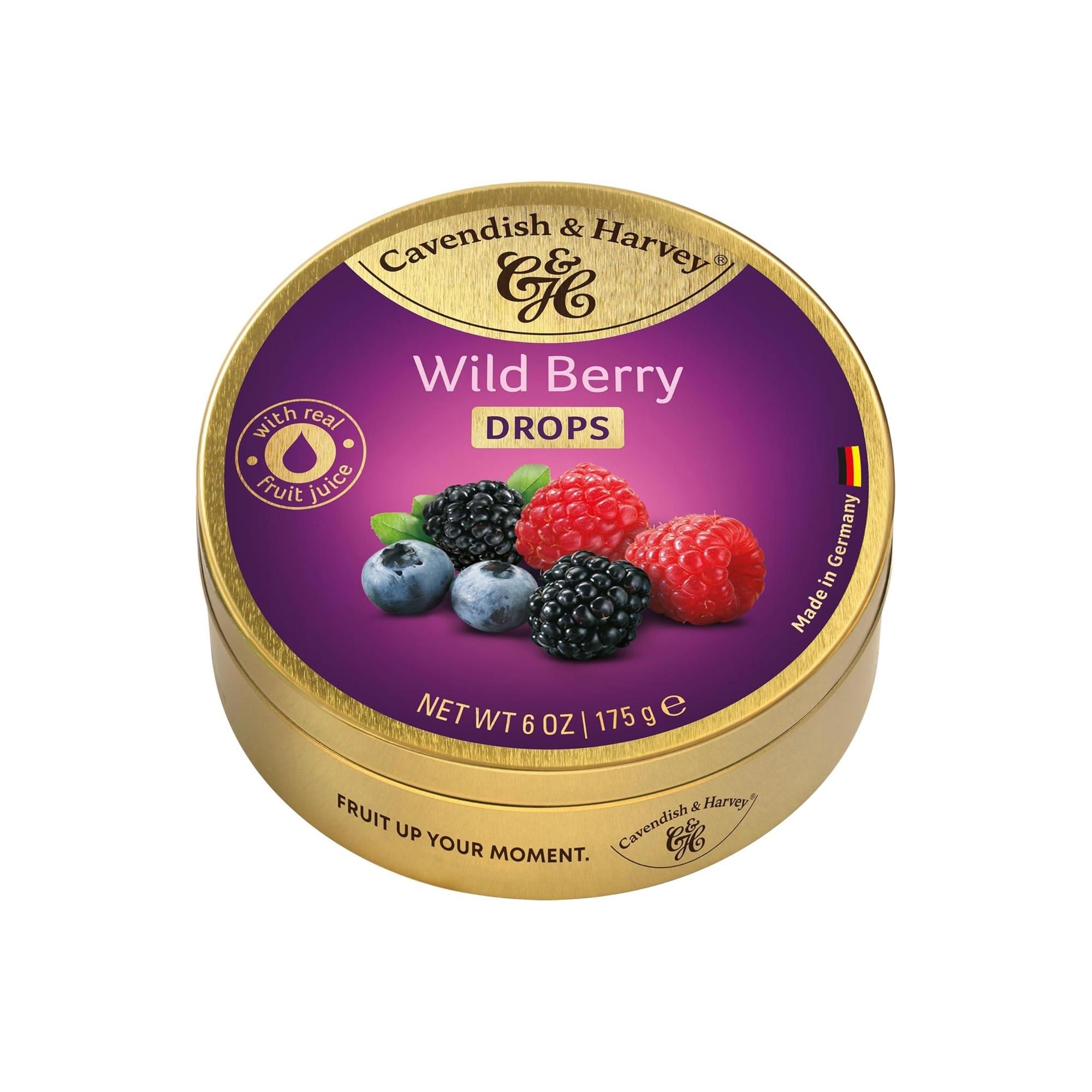 Cavendish & Harvey Wild Berry Drops | Yaban Mersini, Ahududu ve Böğürtlen Aromalı Şeker 175 g