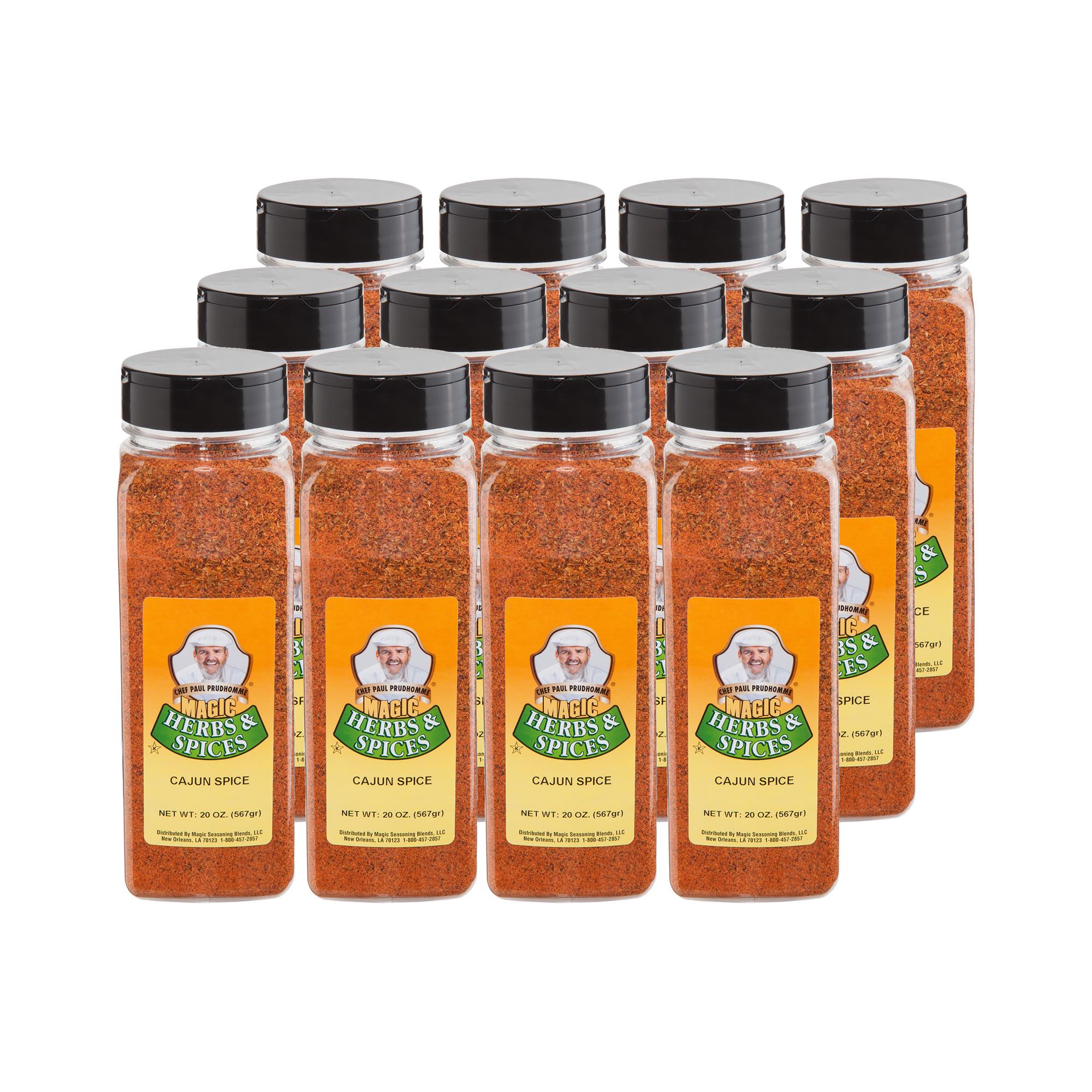 CHEF PAUL MAGIC Seasoning Blends Cajun Baharatı | Cajun Baharat ve Çeşnisi | Patates, Tavuk Parçaları ve Kanatları  İçin Mükemmel | 567g x 12 Adet