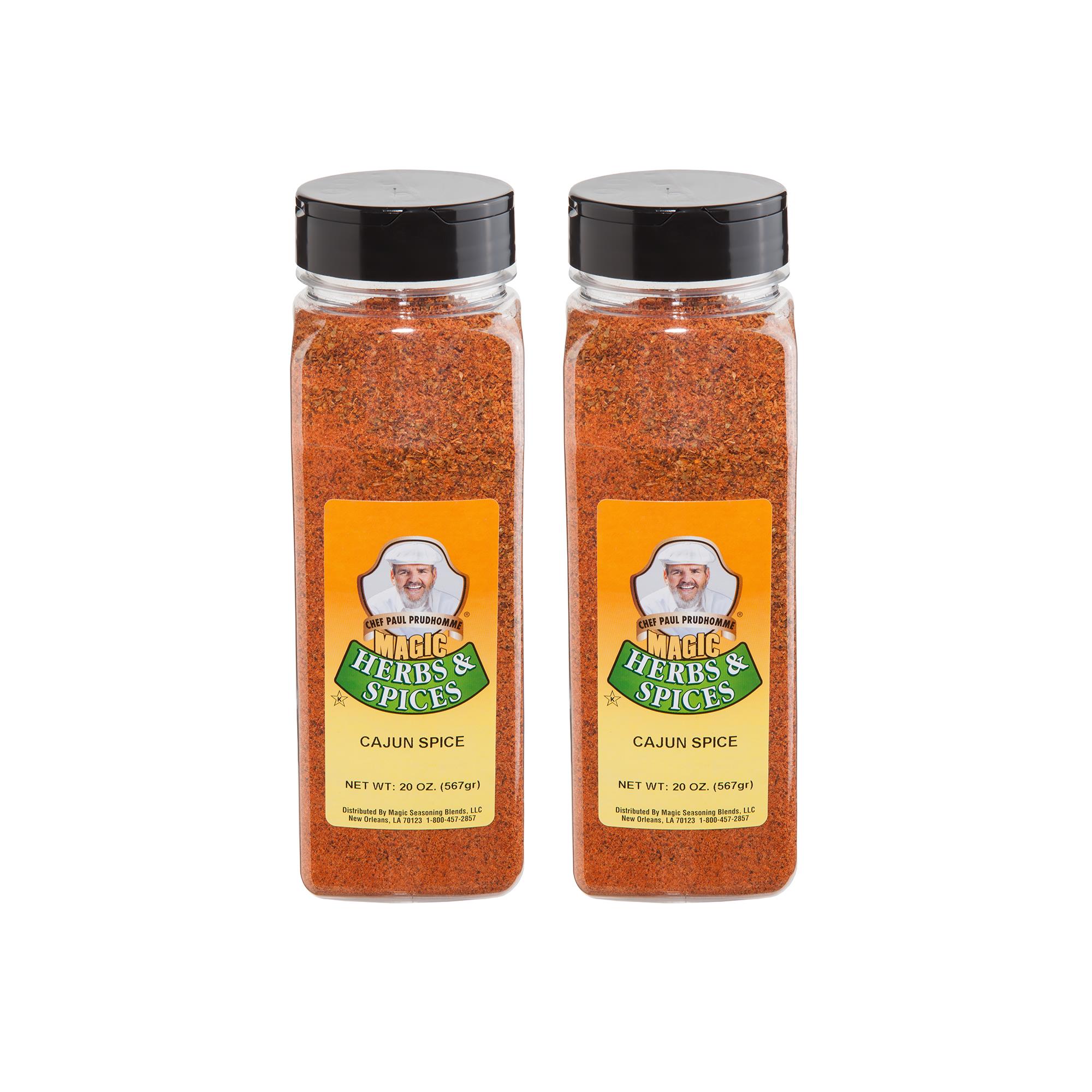CHEF PAUL MAGIC Seasoning Blends Cajun Baharatı | Cajun Baharatı ve Çeşnisi | Patates, Tavuk Parçaları ve Kanatları  İçin Mükemmel | 567g x 2 Adet