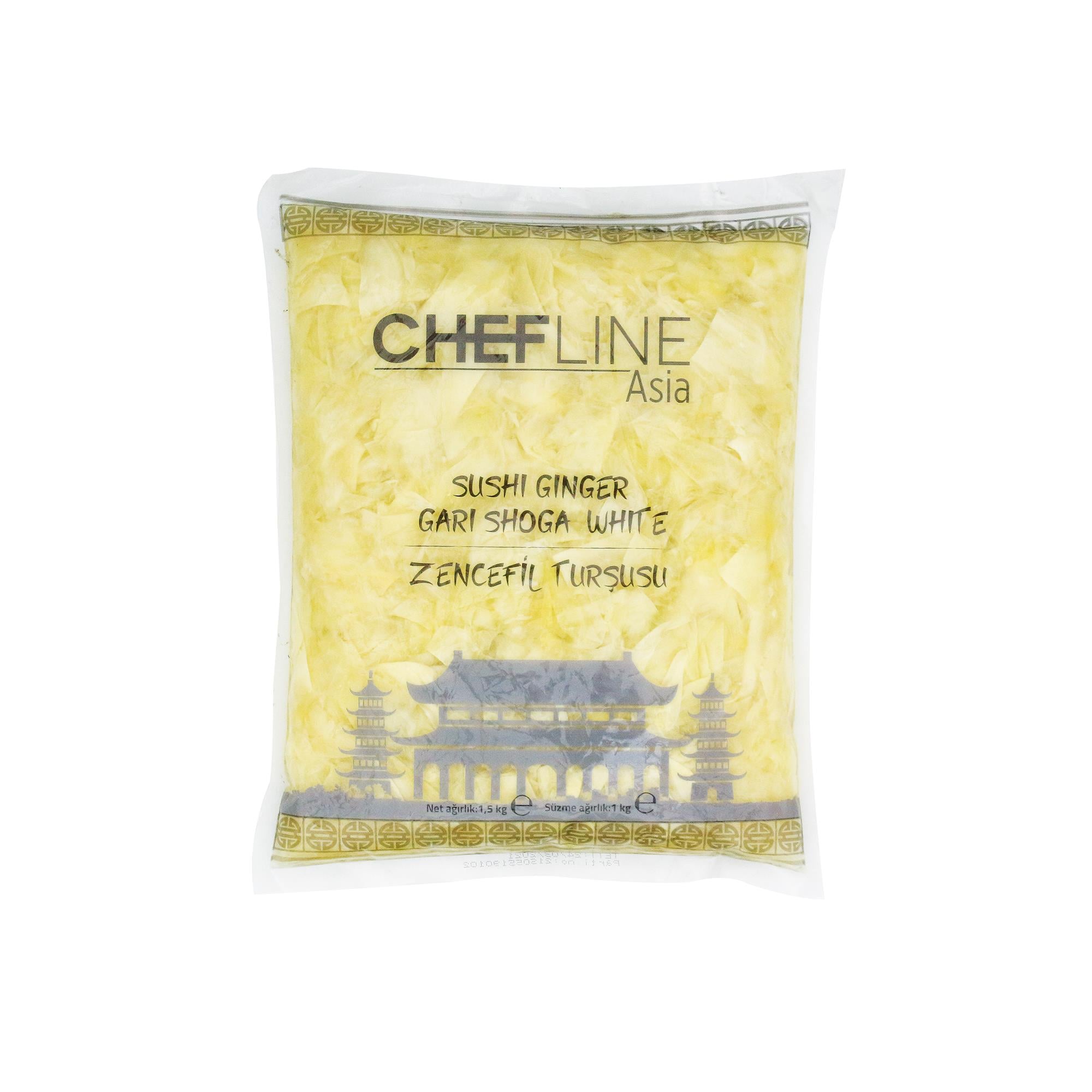 Chefline Asia Gari Shoga Beyaz Zencefil Turşusu 1,5 Kg