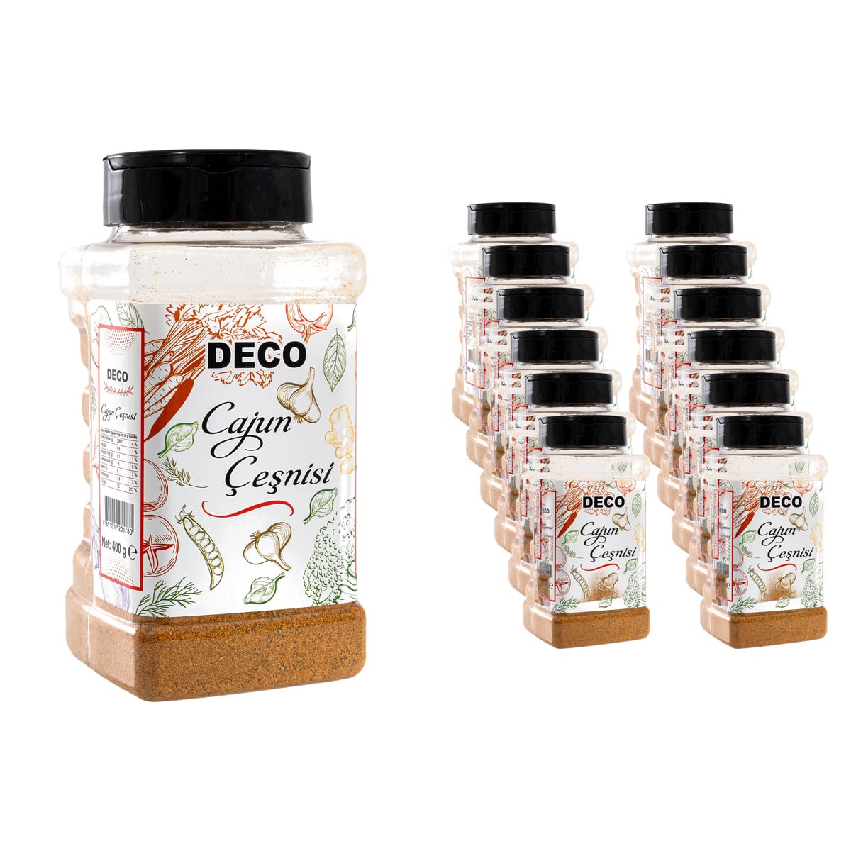 DECO Cajun (Kajun) Çeşnisi 400 g x 12 Adet (Koli)