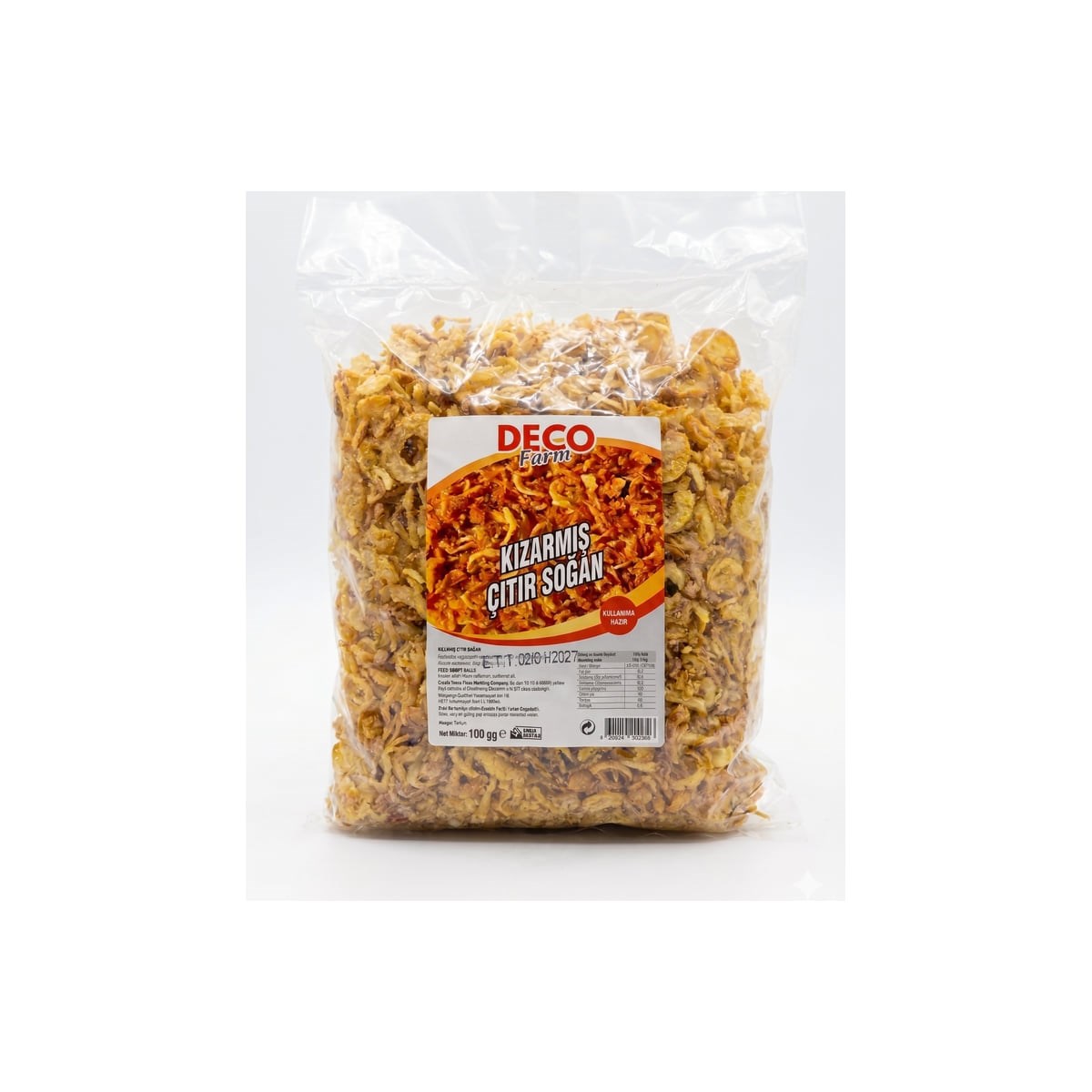 DECO Farm Kızarmış Çıtır Soğan 1000 g (1 kg) 