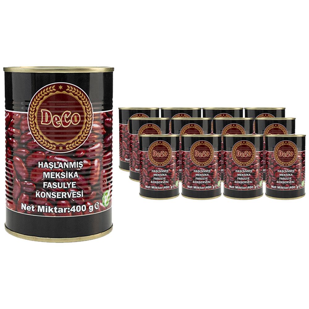 DeCo Haşlanmış Meksika Fasulye Konservesi 400g x 12 Adet