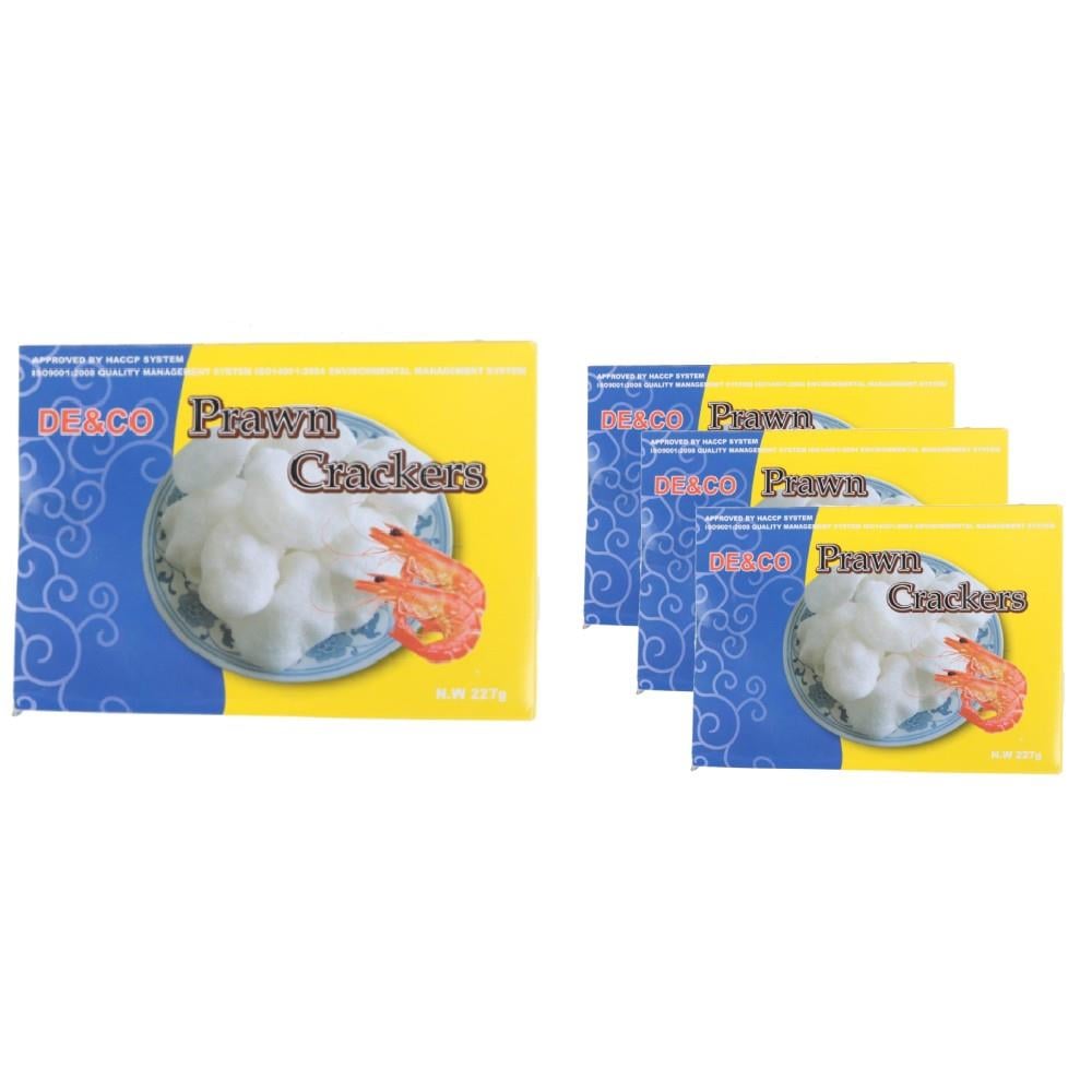DE&CO Karides Cipsi Kraker Beyaz 227g x 3 Adet
