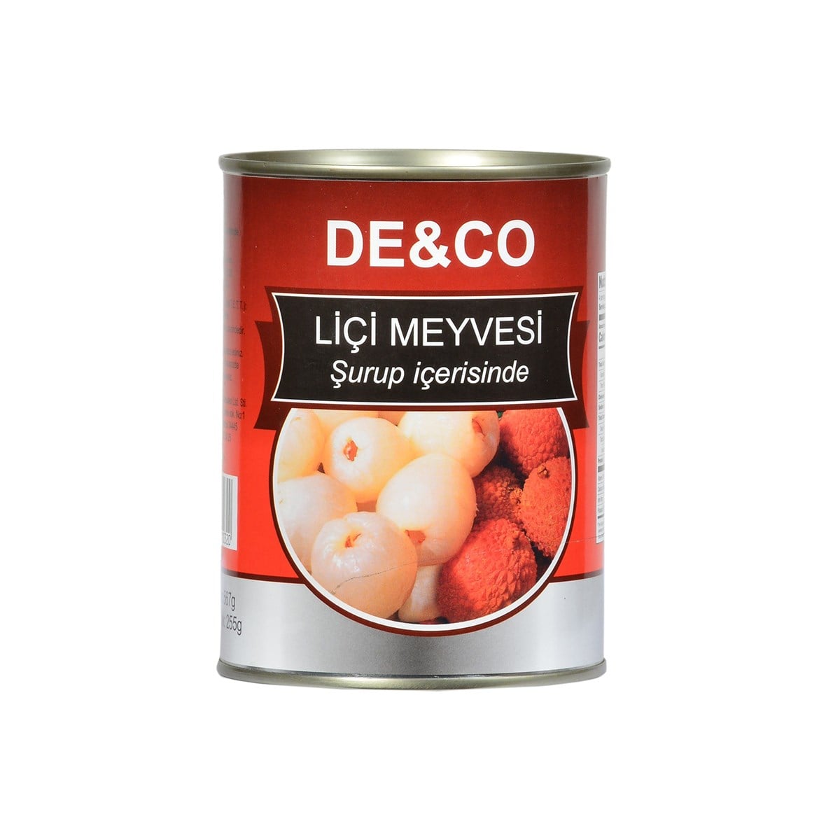 DE&CO Liçi (Lychee) Meyvesi Konservesi 565 g x 24 Adet (Koli)