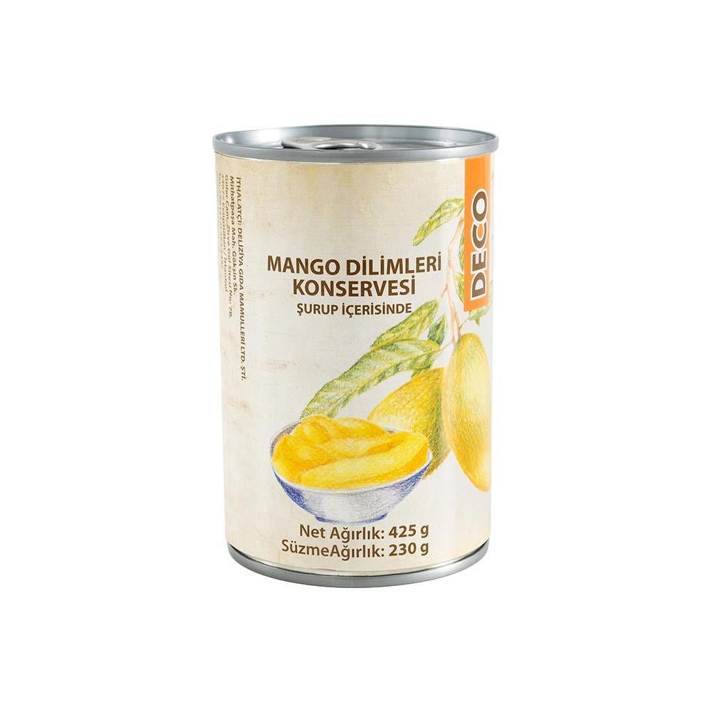 DeCo Mango Dilimleri Meyve Konservesi 425g