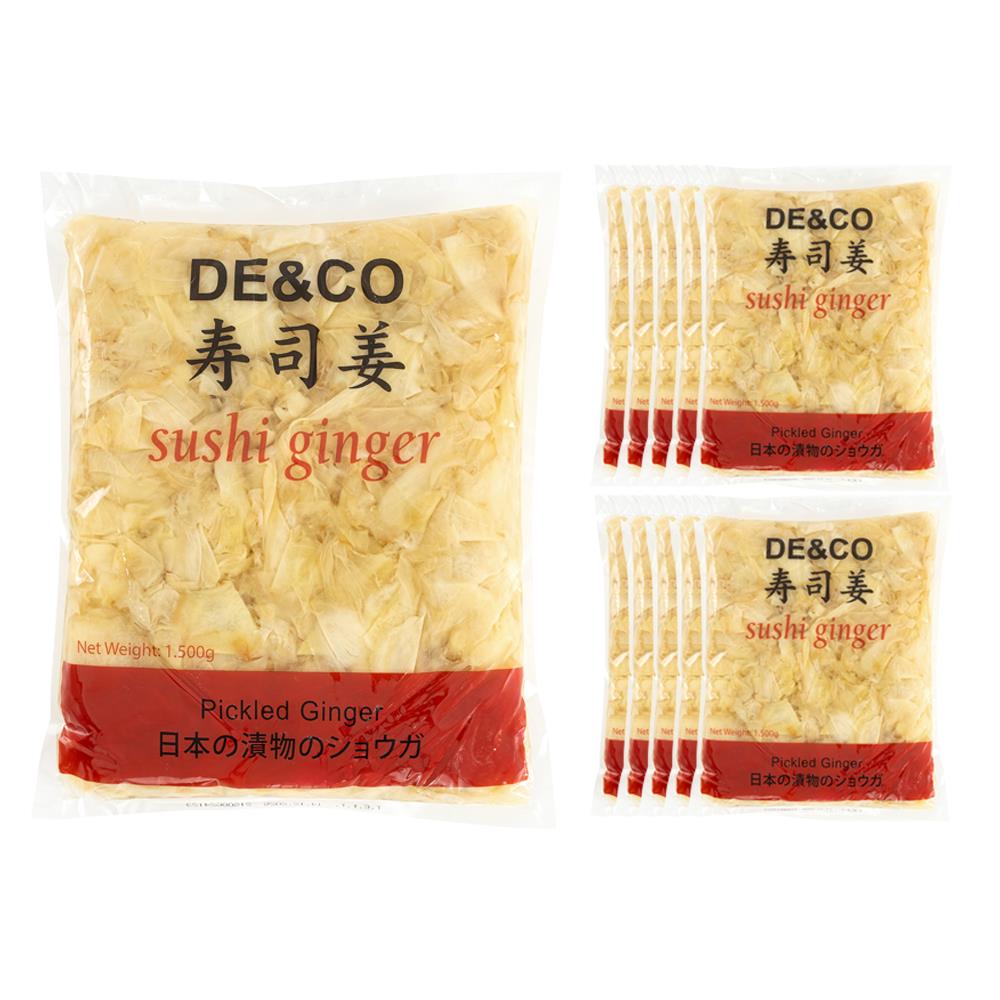 DECO Sushi Pickled Ginger Beyaz Zencefil Turşusu 1500 Gr  x 10 Adet