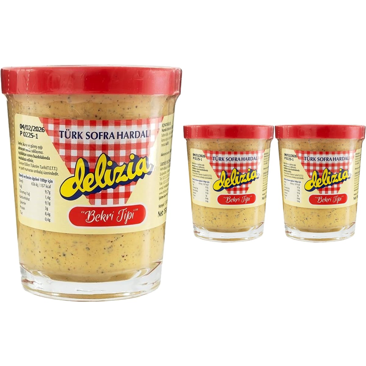 Delizia Bekri Tipi Türk Sofra Hardalı 150 g x 2 Adet 