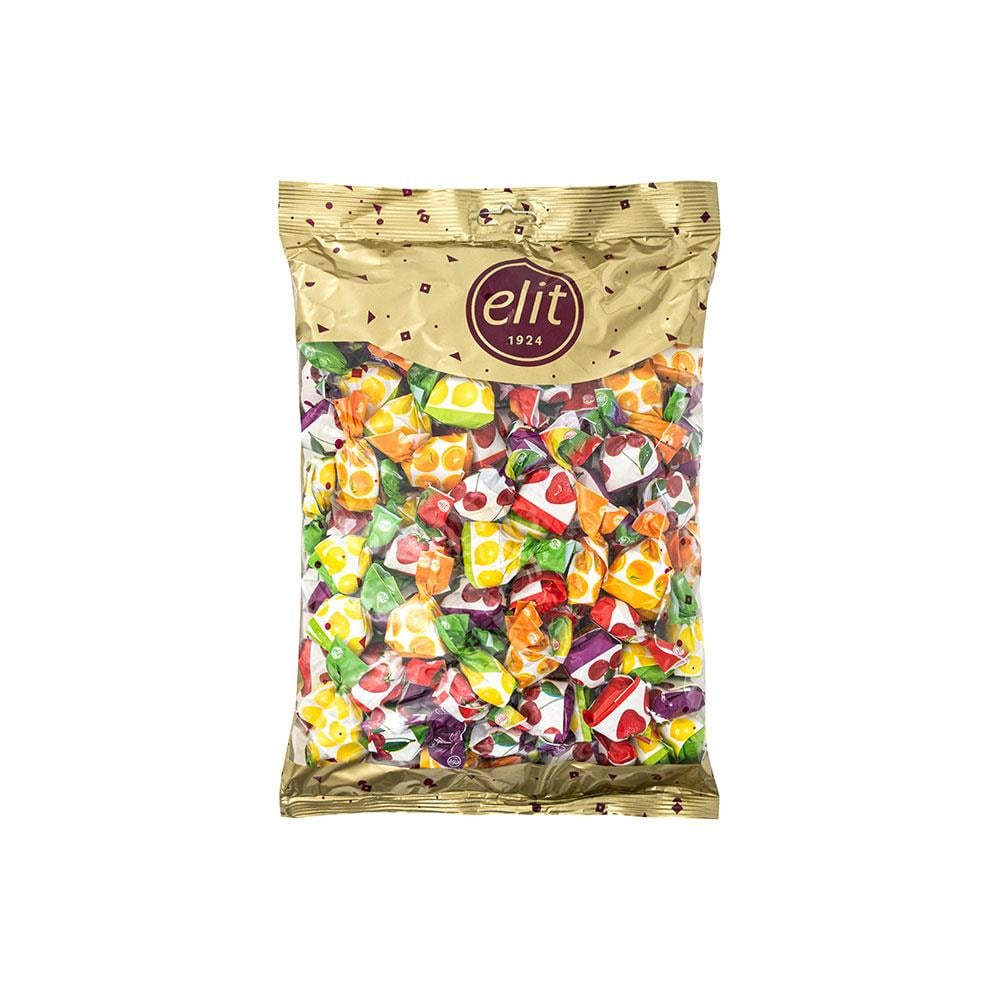 Elit Meyve Aromalı Karışık Dolgulu  Şeker 1 kg Glutensiz