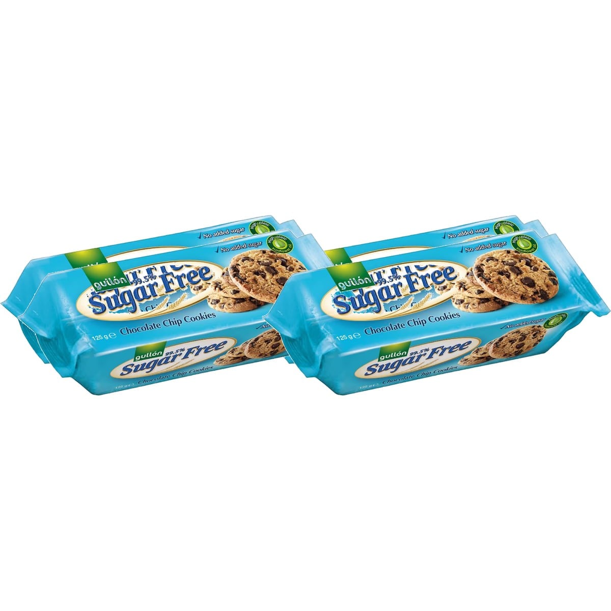 Gullón Şeker İlavesiz Damla Çikolatalı Bisküvi 125 g x 4 Adet