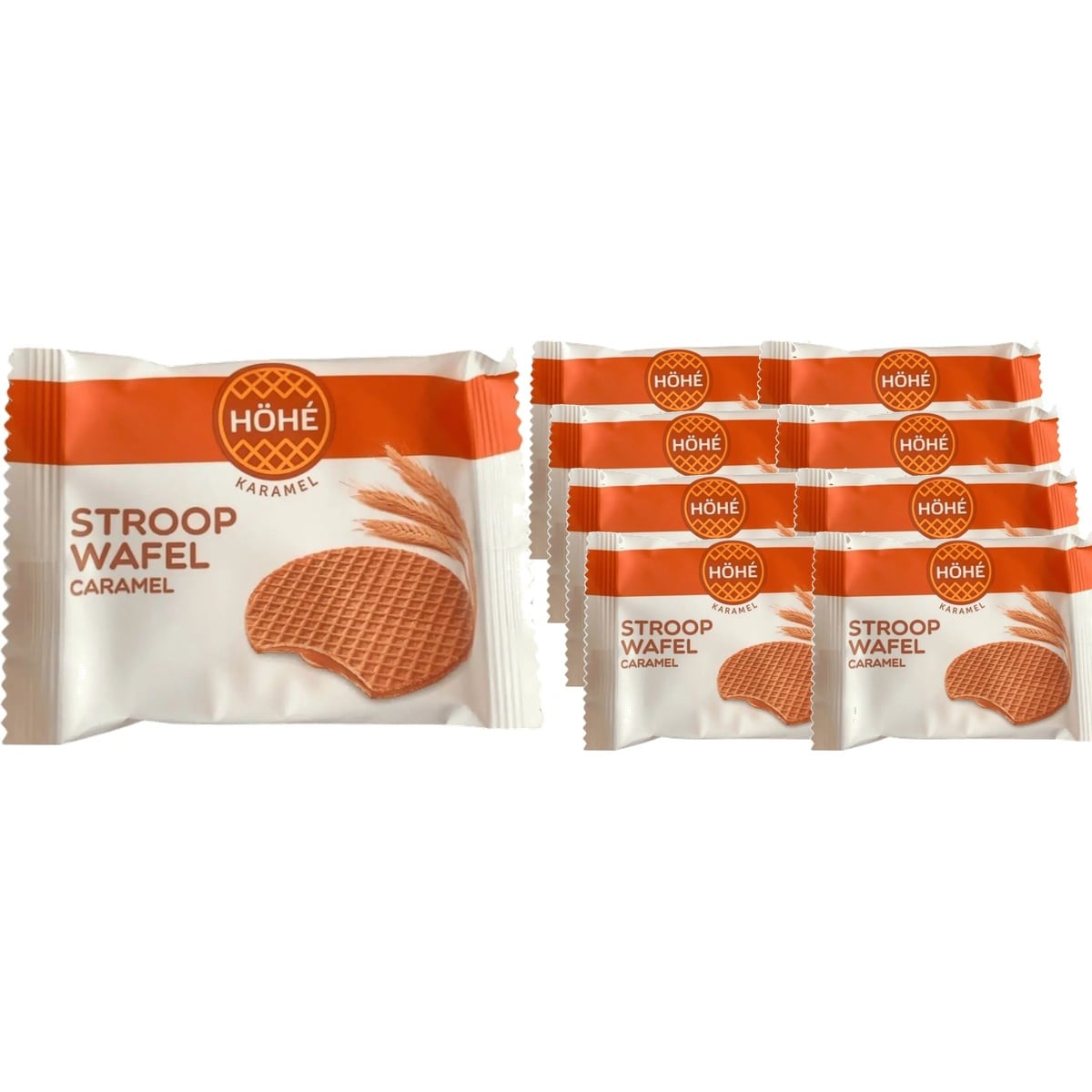 Höhe Stroopwafel Karamel Dolgulu Kurabiye 8'li İkram Seti (8 x 32 g)