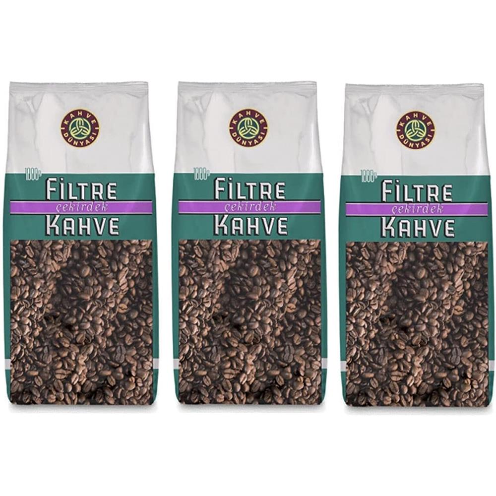 Kahve Dünyası Filtre Kahve Çekirdek 1 kg x 3 Adet