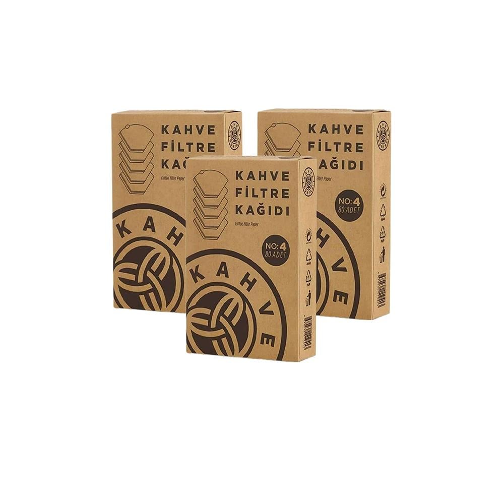 Kahve Dünyası Filtre Kahve Kağıdı No4 80li x 3 Adet