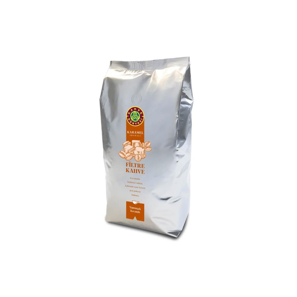 Kahve Dünyası Karamel Aromalı Filtre Kahve Çekirdek 1 Kg.