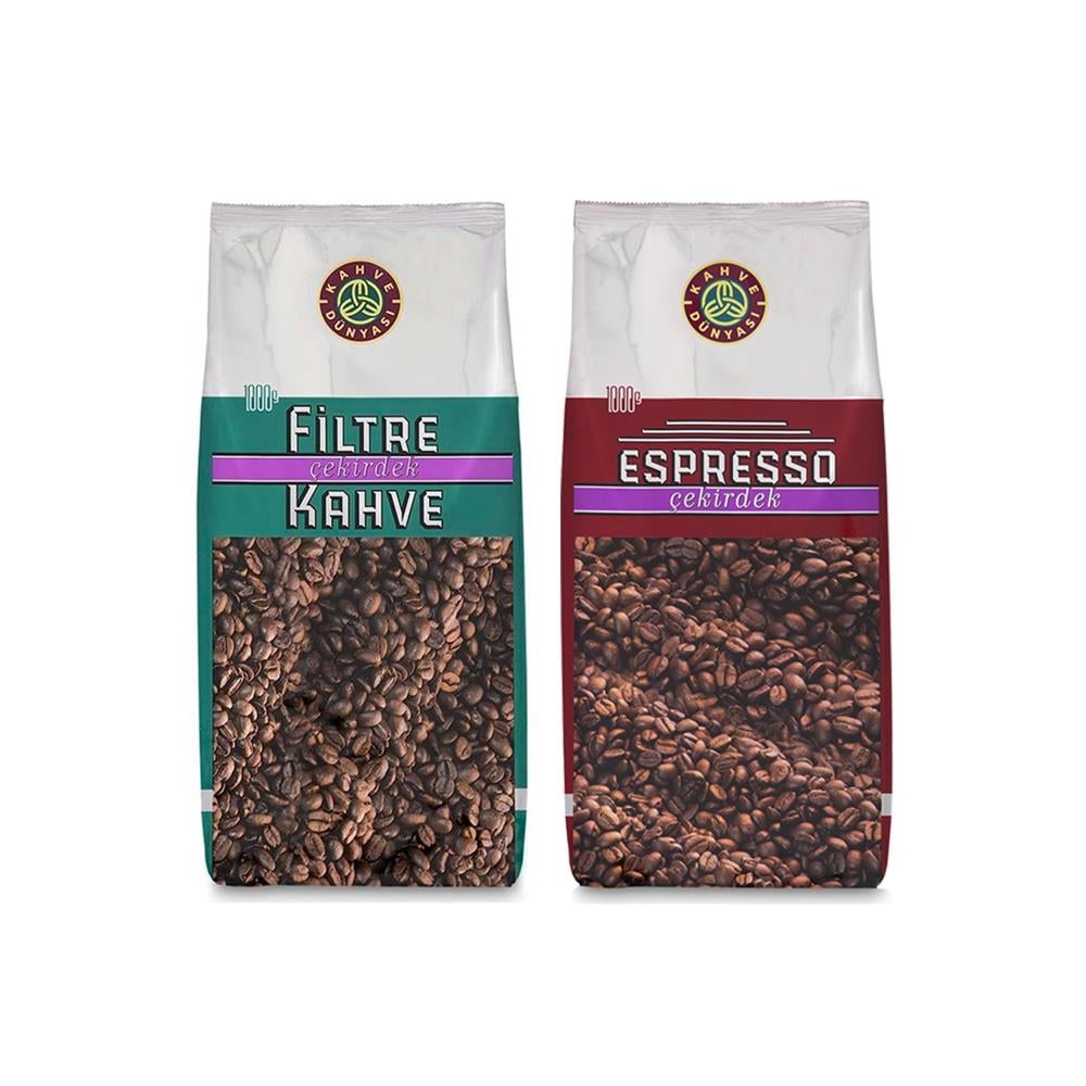 Kahve Dünyası Kavrulmuş Çekirdek Filtre Kahve ve Espresso 1 Kg