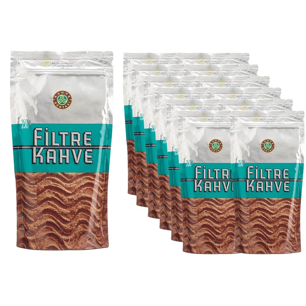 Kahve Dünyası Öğütülmüş Filtre Kahve 250g x 12 Adet