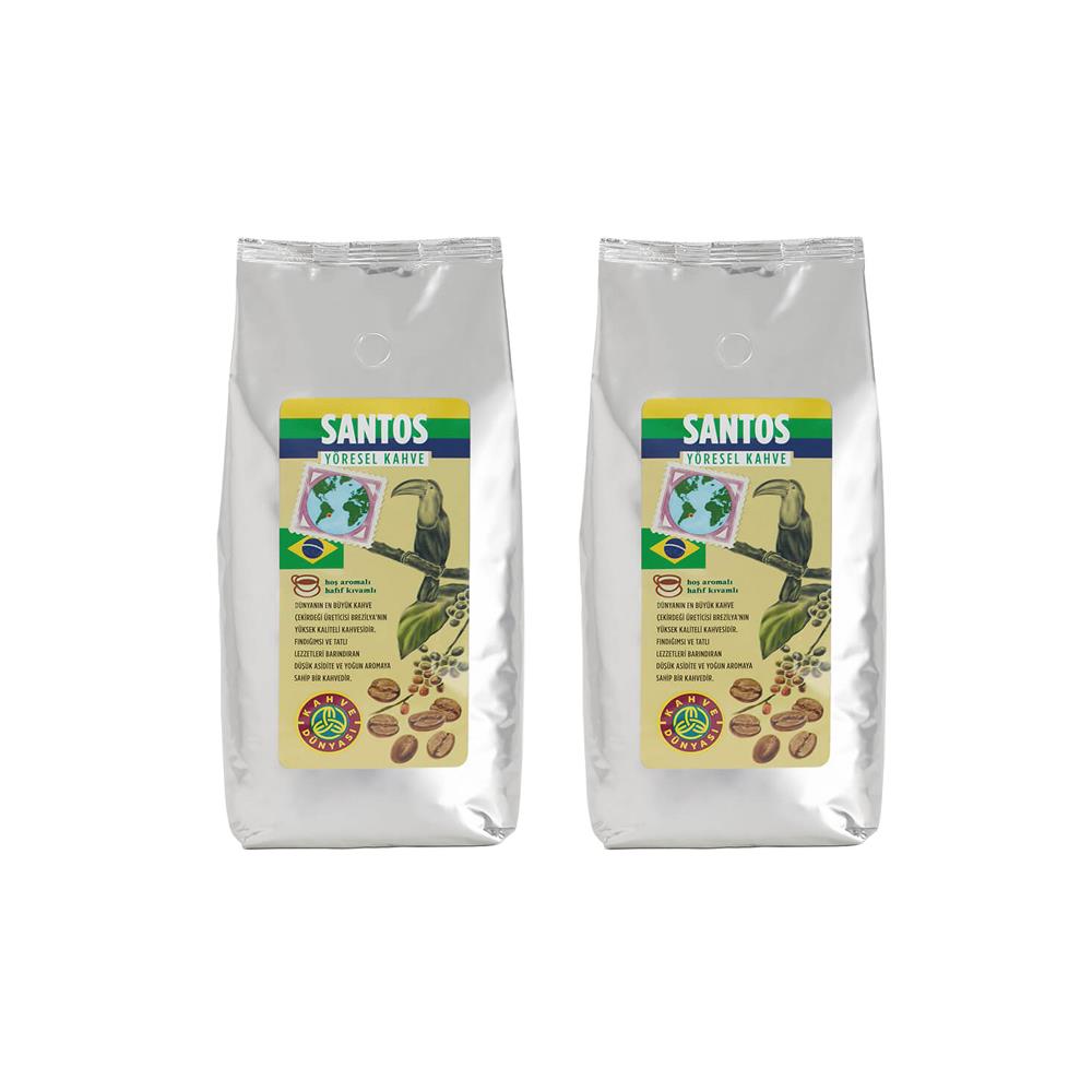 Kahve Dünyası Santos Yöresel Çekirdek Filtre Kahve 1000gr x  Adet