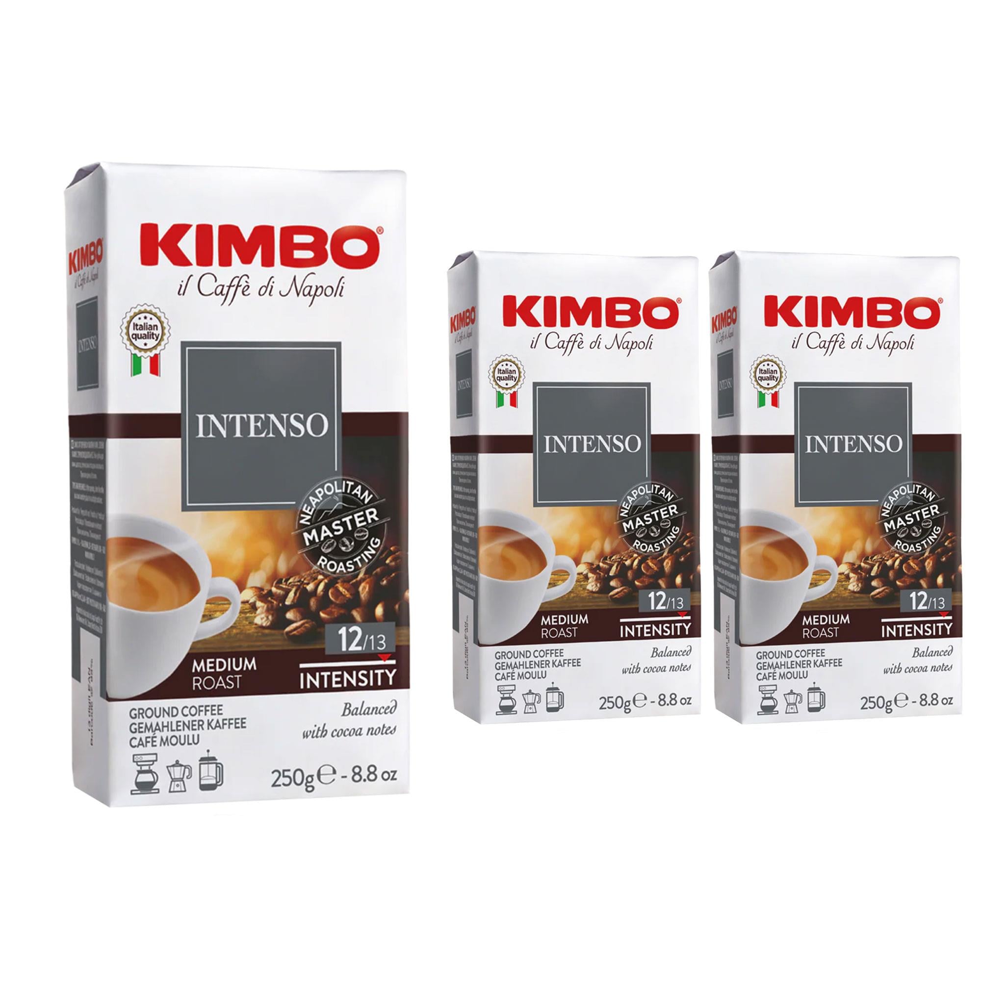 KIMBO INTENSO Filtre Kahve | İtalya'da Öğütülmüş Orta Kavrulmuş | Kakao Notaları ve Dolgun Gövdeli | 250 g x 2 Adet Vakum Paket  
