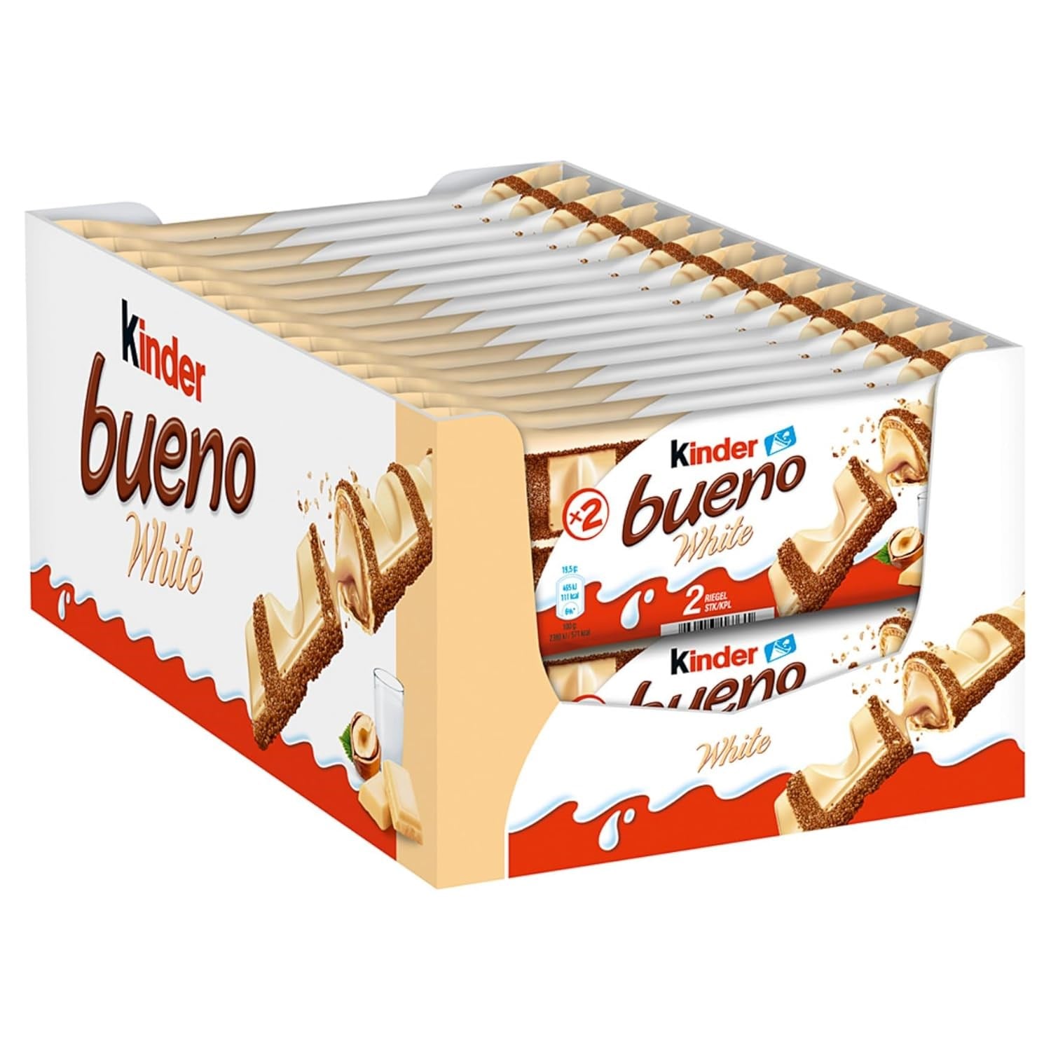Kinder Bueno White Beyaz Çikolatalı Fındık Kremalı Gofret 39 g x 30 Adet