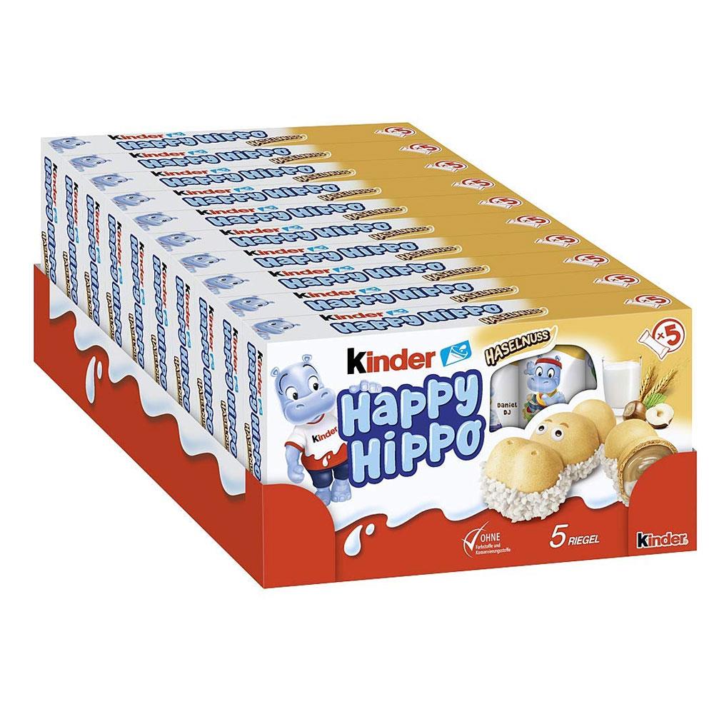 Kinder Happy Hippo Haselnuss Fındıklı 5'li x 10 Paket