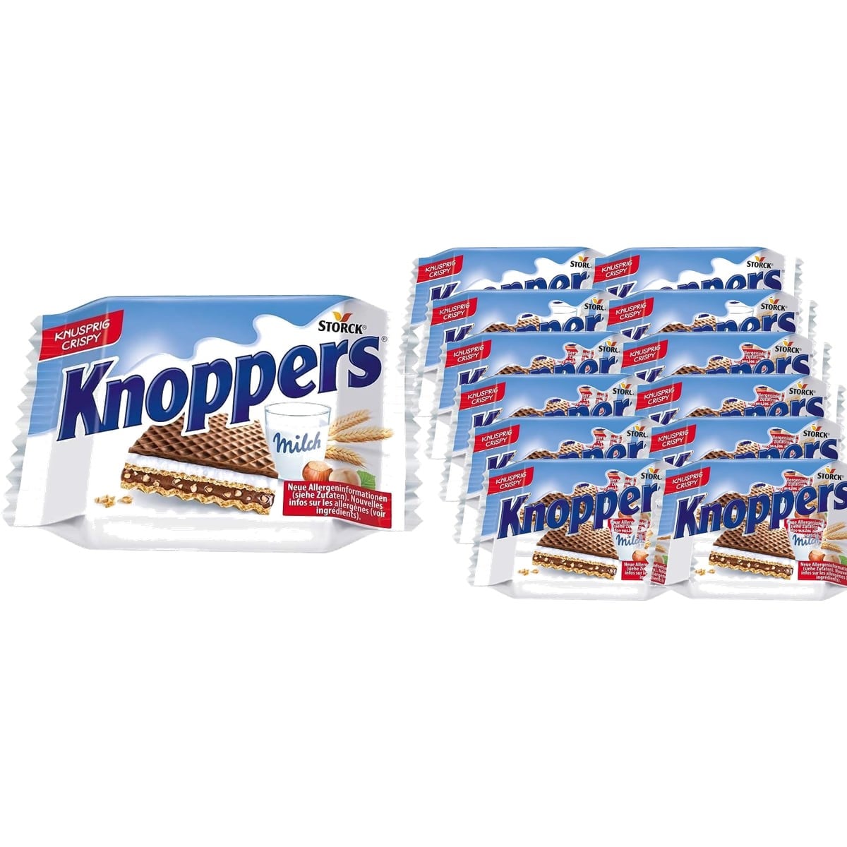 Knoppers Sütlü ve Fındıklı Çikolatalı Gofret 12'li Set (12 x 25 g)