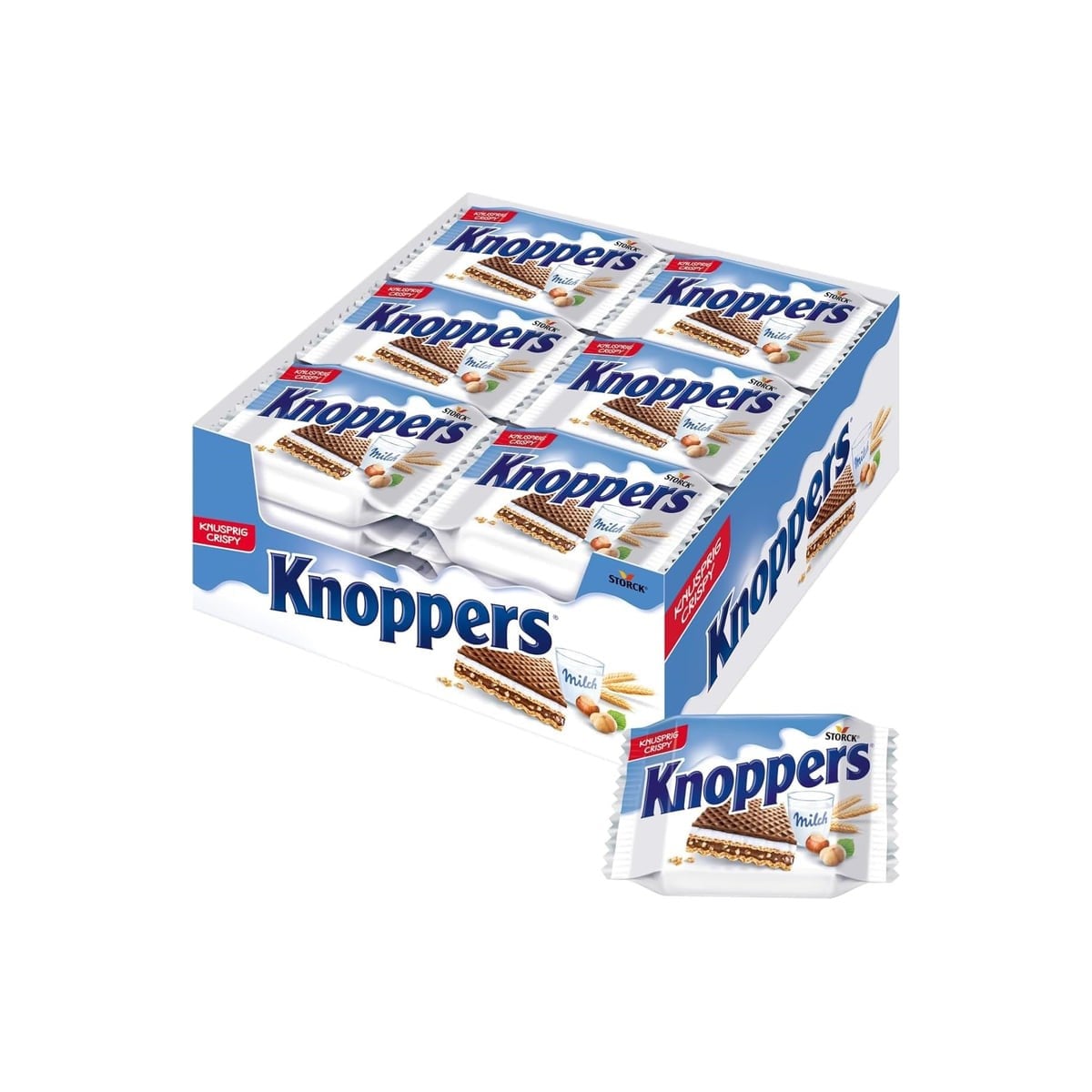 Knoppers Sütlü ve Fındıklı Çikolatalı Gofret 24'lü Koli (24 x 25 g)
