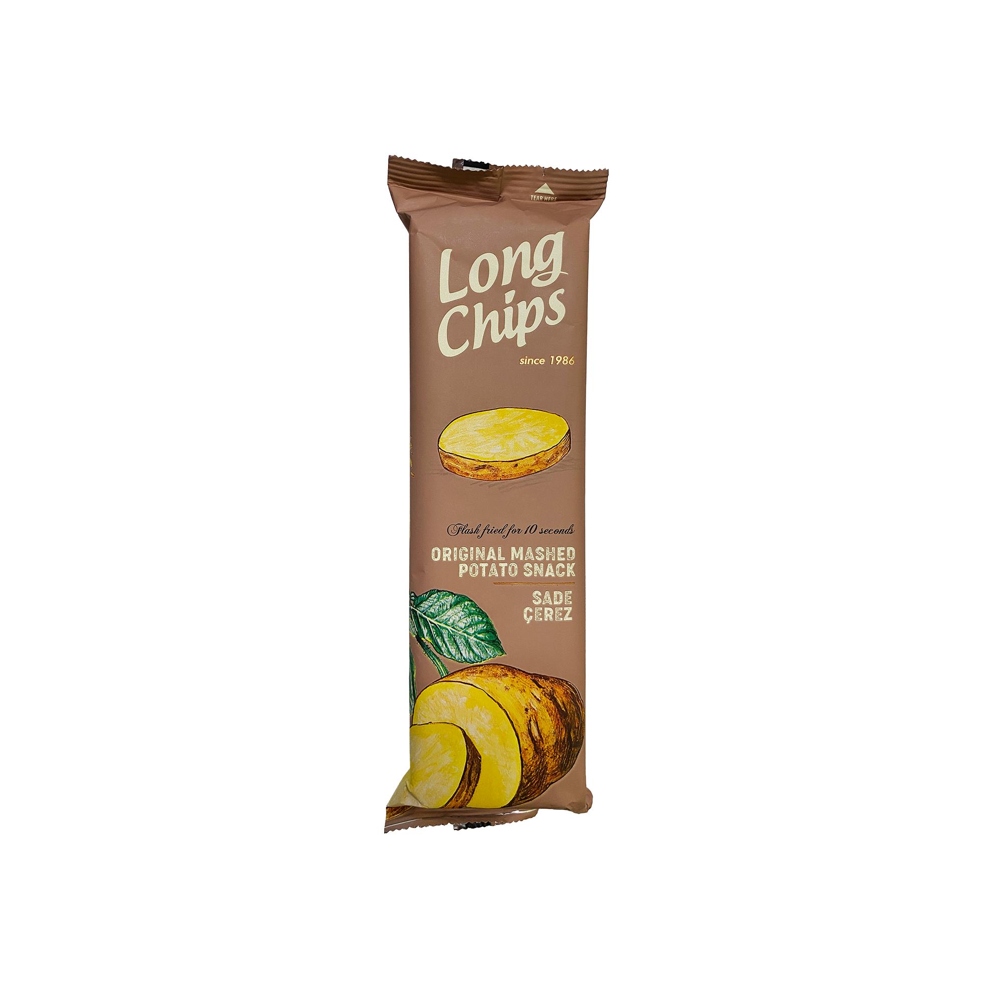 Long Chips Sade Patates Cipsi | Uzun Cips | Az Yağlı | Letonya Ürünü | 75 g
