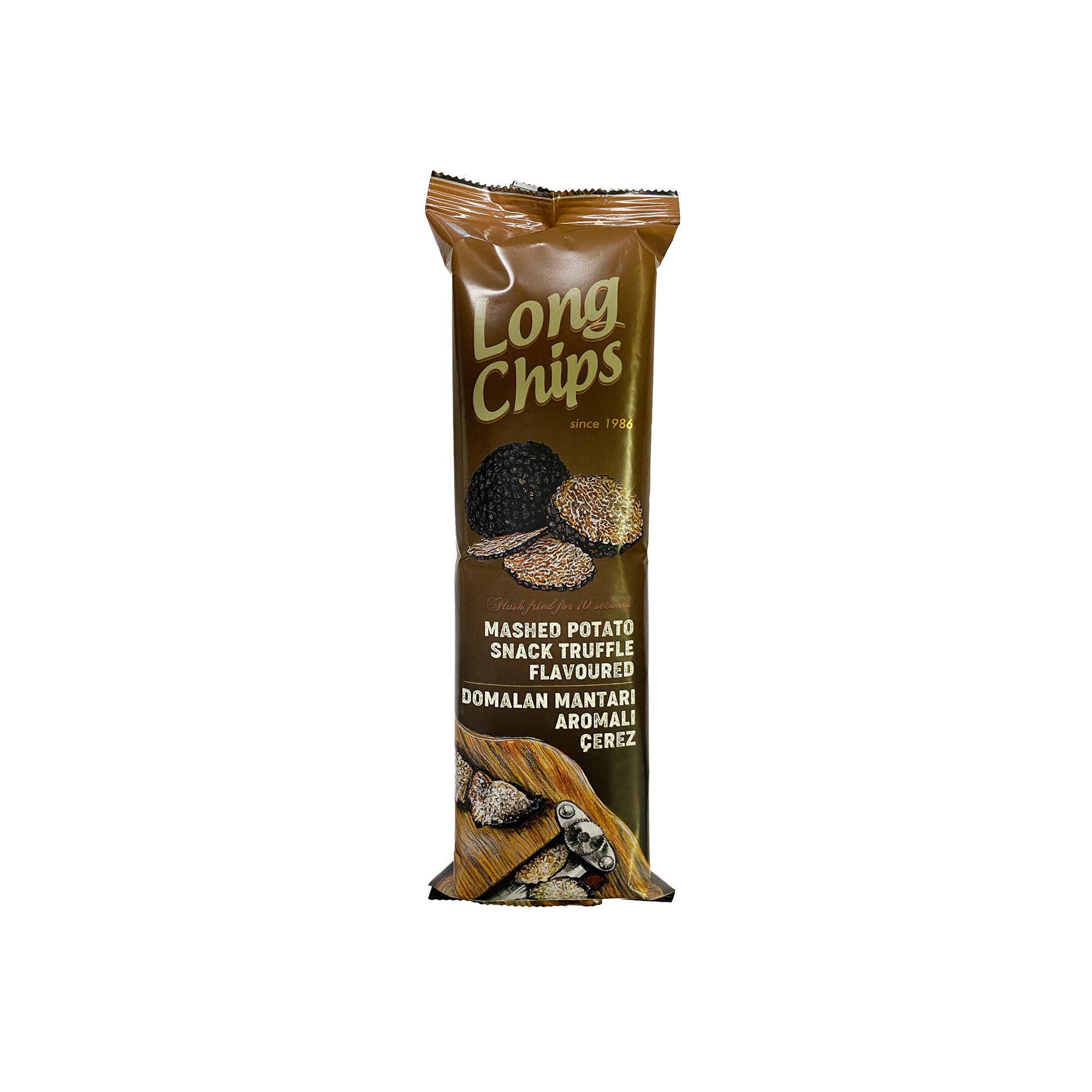 Long Chips Truf Mantar Aromalı Patates Cipsi | Uzun Cips | Az Yağlı | Letonya Ürünü | 75 g
