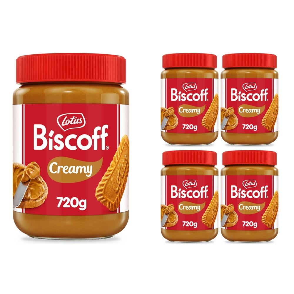 Lotus Biscoff Spread Sürülebilir Bisküvi Ezmesi 720g (Yeni) x 4 Adet