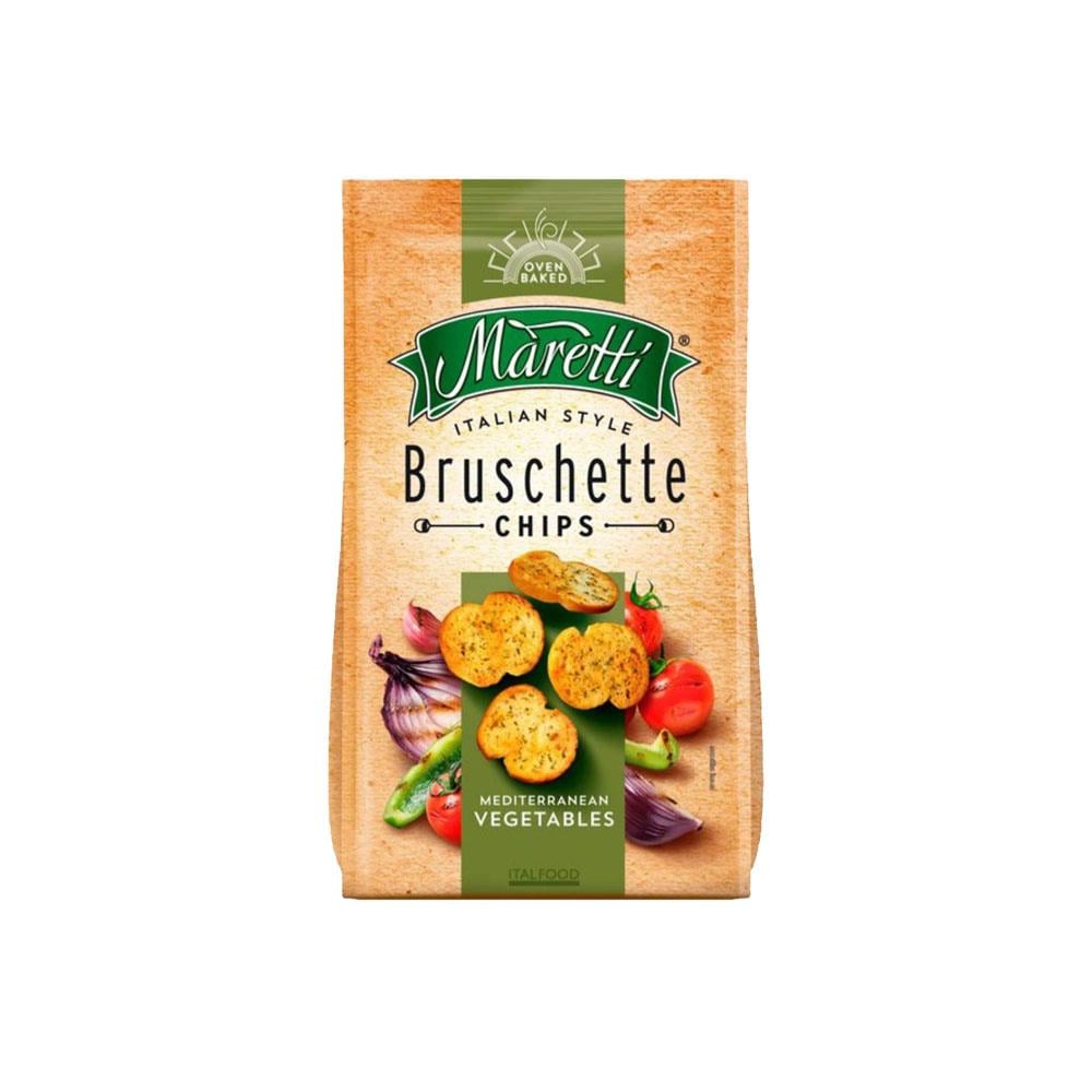 Maretti Bruschette Mediterranean Vegetables Akdeniz Sebzeleri Kızartılmış Ekmek Cips 70g
